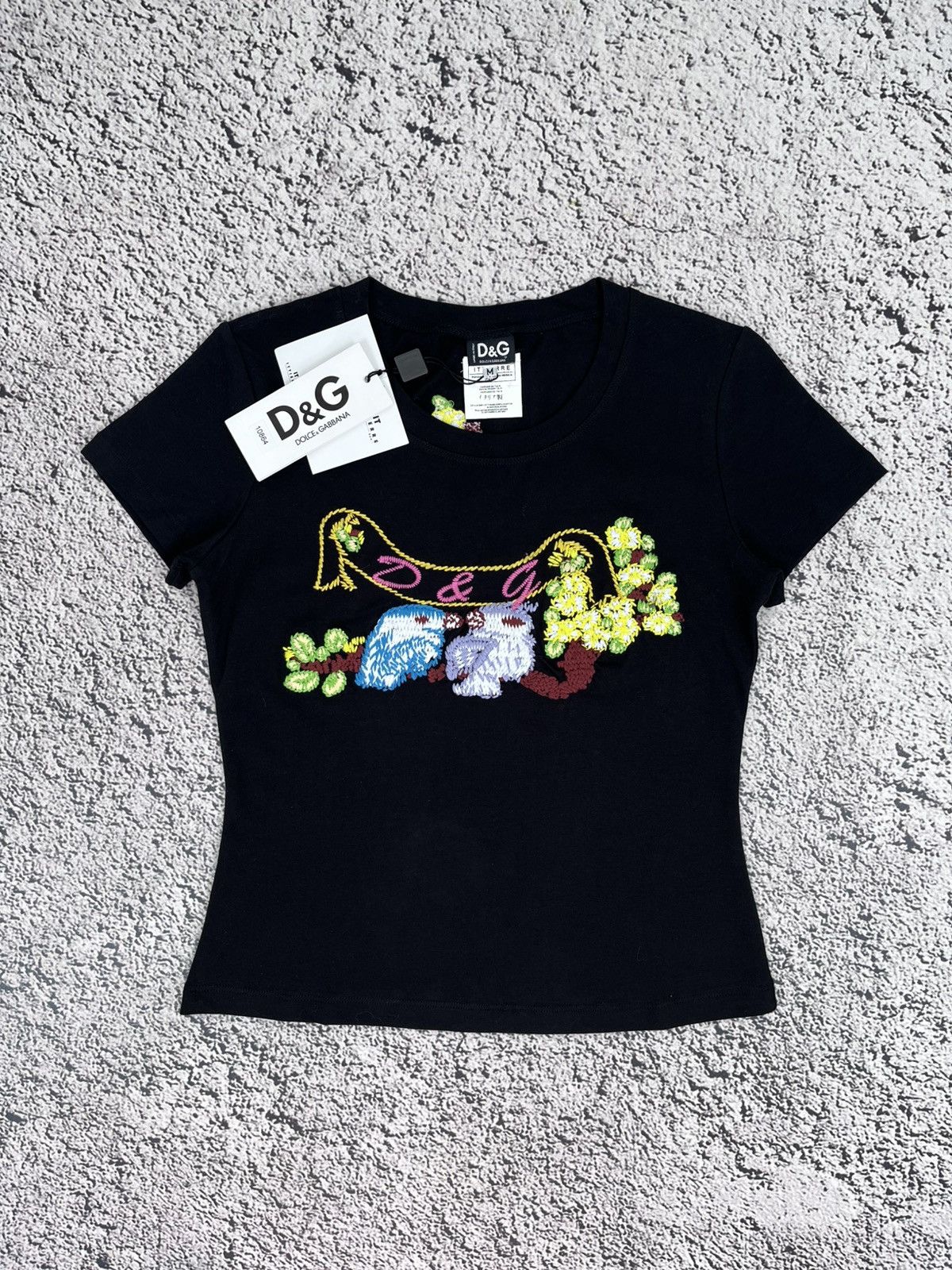 Dolce & Gabbana NWT Dolce&Gabbana Amazing Embroidered Floral Logo TShirt Size M / US 6-8 / IT 42-44 - 1 Thumbnail