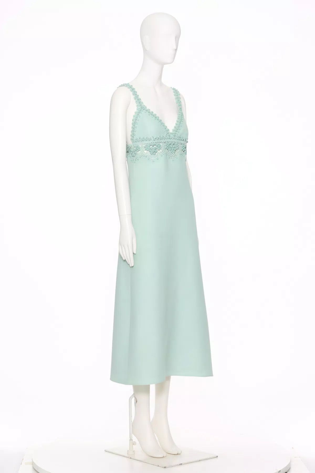 Valentino o1s1wg110426 Midi Dress in Blue Size M / US 6-8 / IT 42-44 - 2 Thumbnail