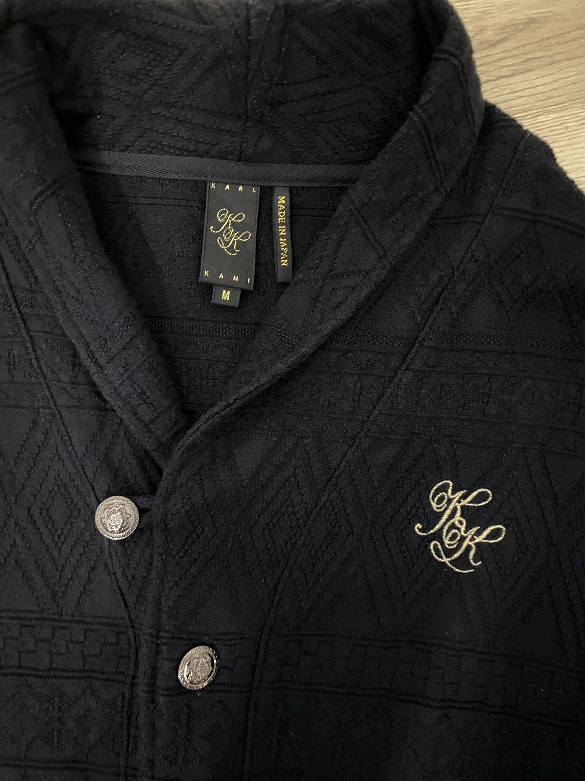 Karl Kani × Vintage 💥All Black💥Karl Kani Sweatshirt Cardigan Size US M / EU 48-50 / 2 - 7 Thumbnail