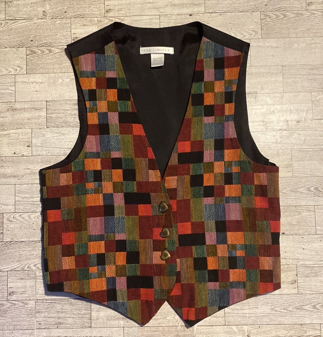 Vintage The Limited, Vintage, Plaid, Festive, Sleeveless Vest, OSFM Size ONE SIZE - 10 Thumbnail