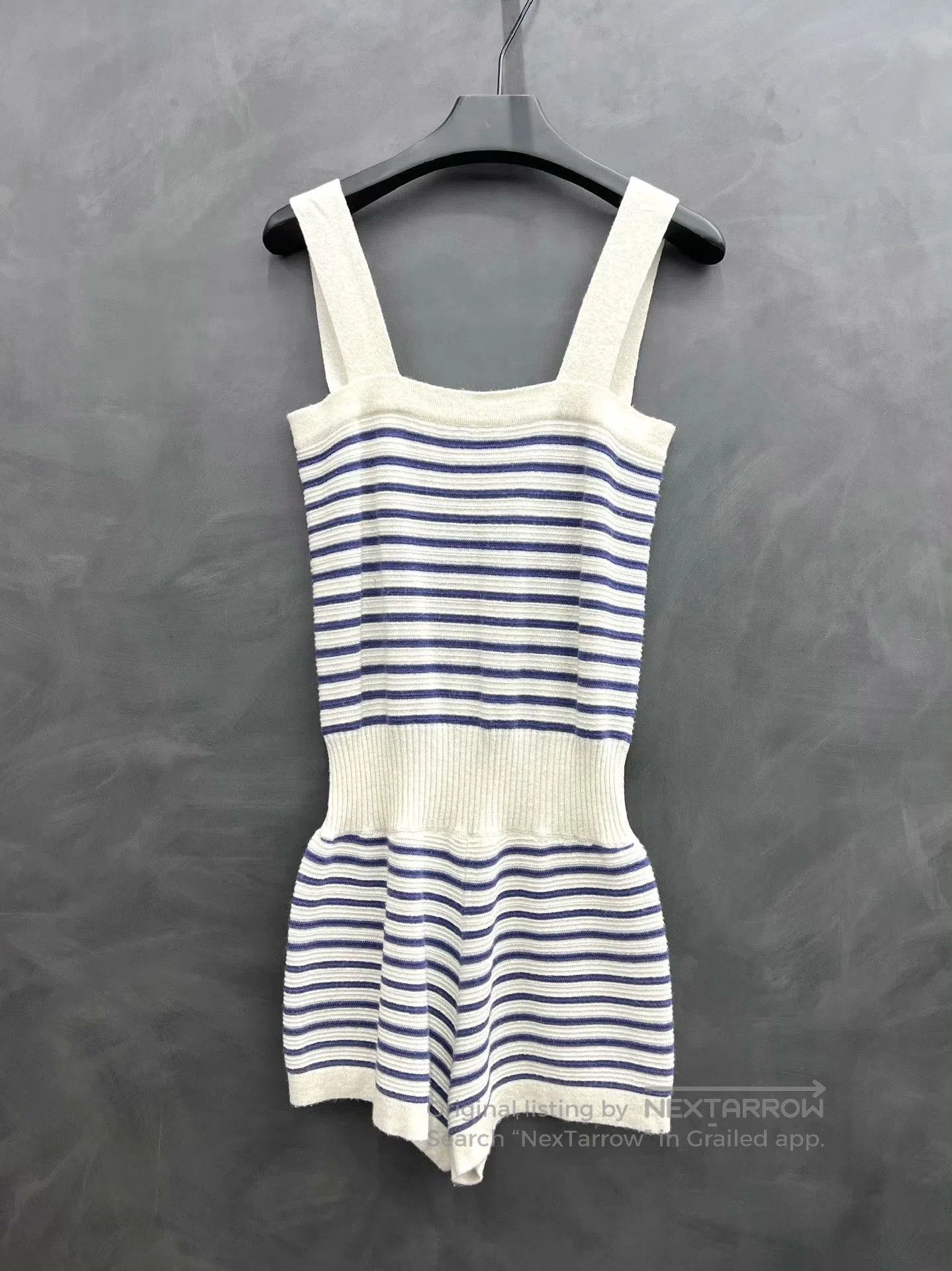 Chanel Chanel Runway Blue Stripe Cashmere Jumpsuit. Size US 36 / EU 52 - 3 Thumbnail