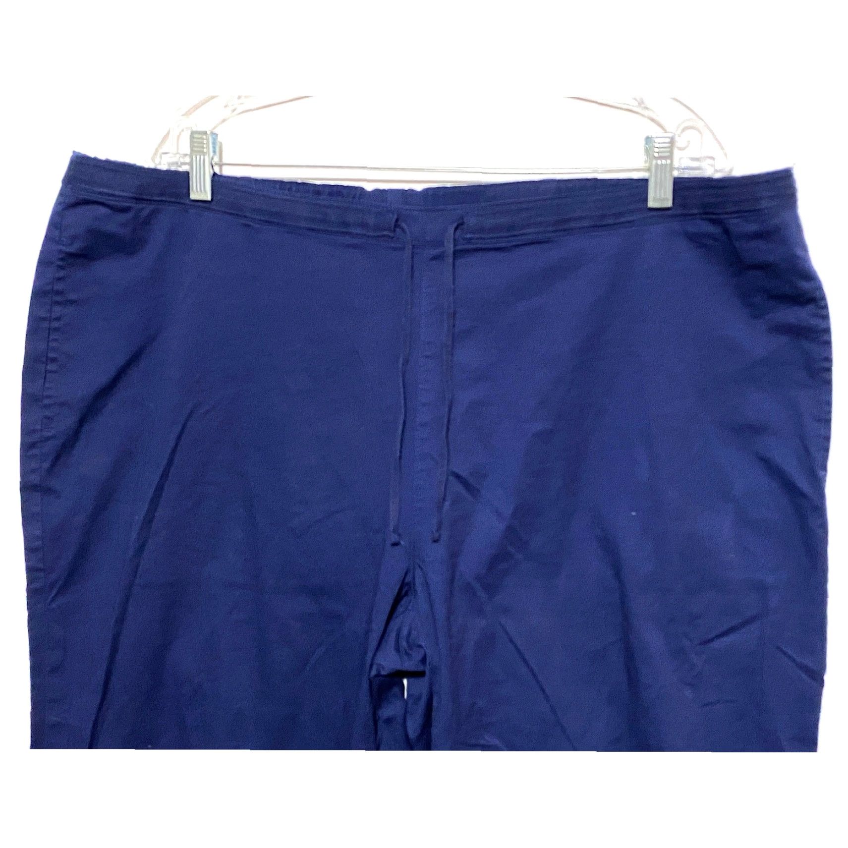 Coldwater Creek VINTAGE Coldwater Creek Navy Blue Pants Pull On Front Tie Pockets Womens Plus 1X 16W 18W Size 40" / US 18 - 2 Thumbnail