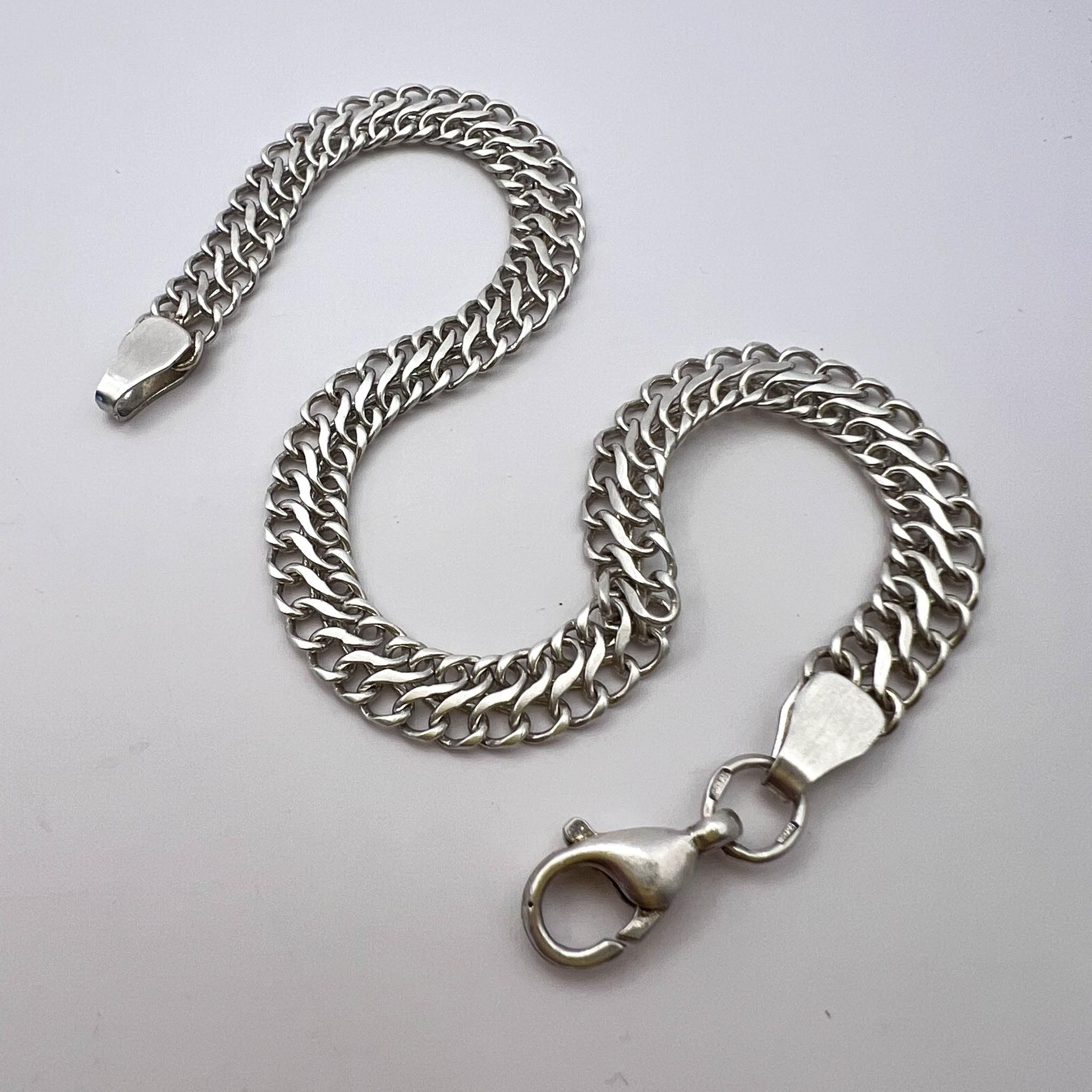 Sterling Silver Huge Vintage Sterling Silver 925 Bracelet Marked 9.4 gr Size ONE SIZE - 4 Thumbnail