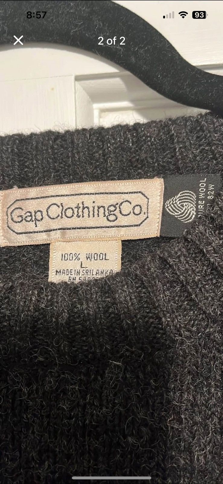 Gap Vintage Gap Men’s Crewneck Wool Sweater l/xl Size US L / EU 52-54 / 3 - 2 Thumbnail