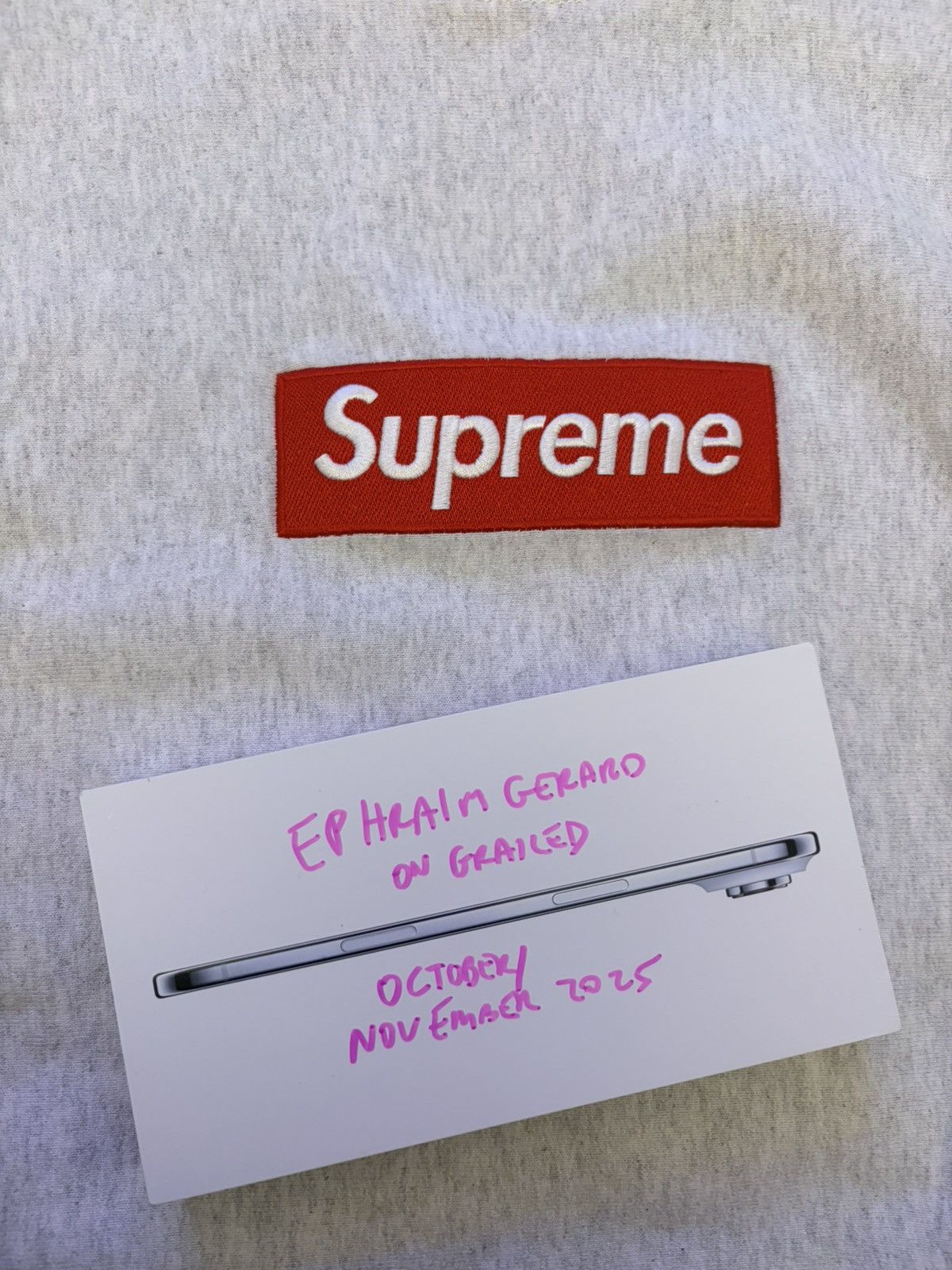 Supreme Supreme Box Logo Crewneck Sweater Bogo Grey Red Large Size US L / EU 52-54 / 3 - 3 Thumbnail