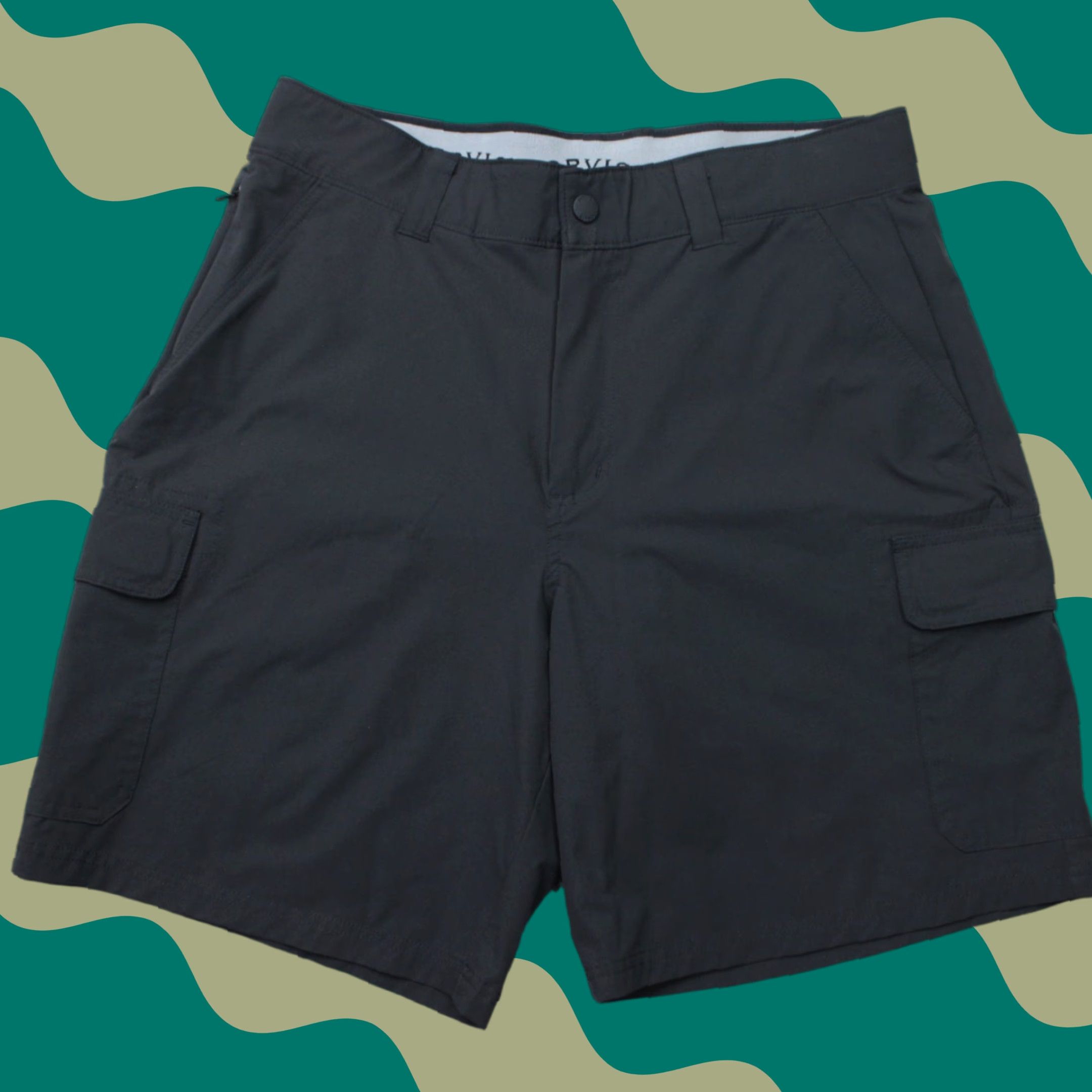 Orvis Orvis Mens Shorts 34 Black Lightweight Cargo Polyester 9" Inseam Tech Wicking Belted Flat Front Casual Outdoor Summer Spring Fall All Seasons Mens Size US 34 / EU 50 - 1 Thumbnail