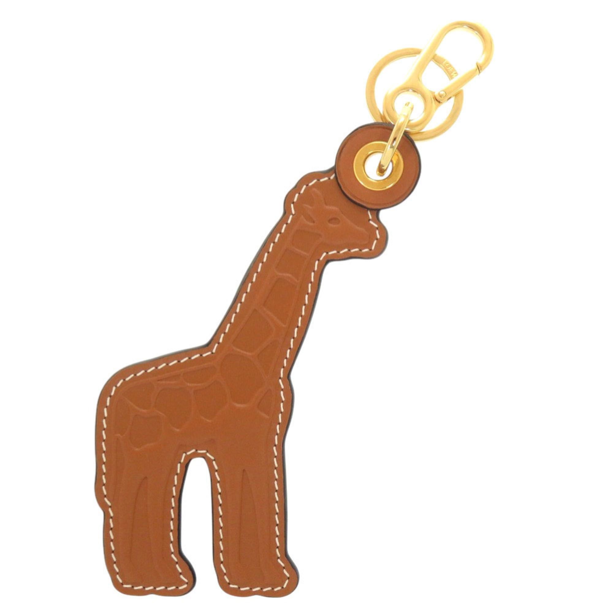 Loewe Loewe Giraffe Leather Brown Yellow Keychain Accessory Bag Charm 1062 LOEWE Size ONE SIZE - 1 Thumbnail