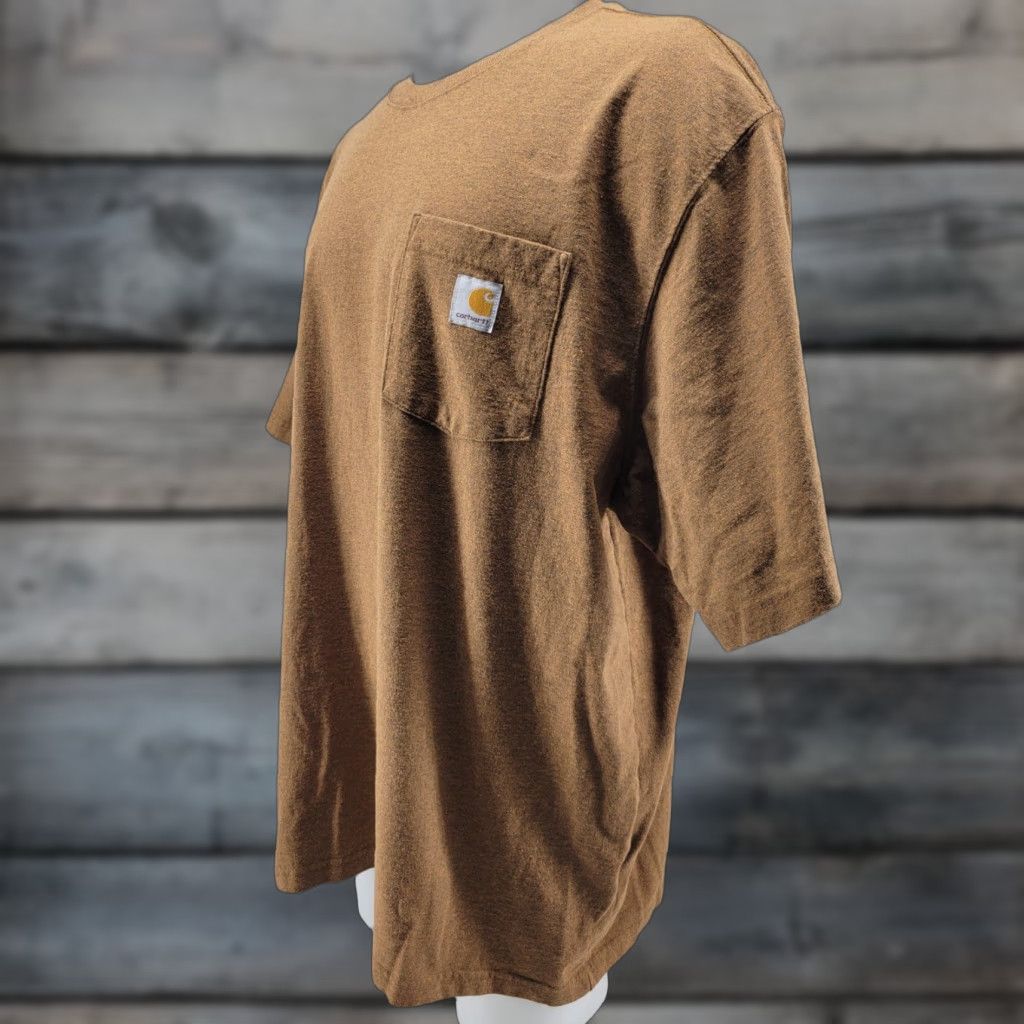 Carhartt Carhartt T Shirt Adult 2XL Loose Fit Brown Pocket Tee K87 Mens Size US XXL / EU 58 / 5 - 1 Thumbnail