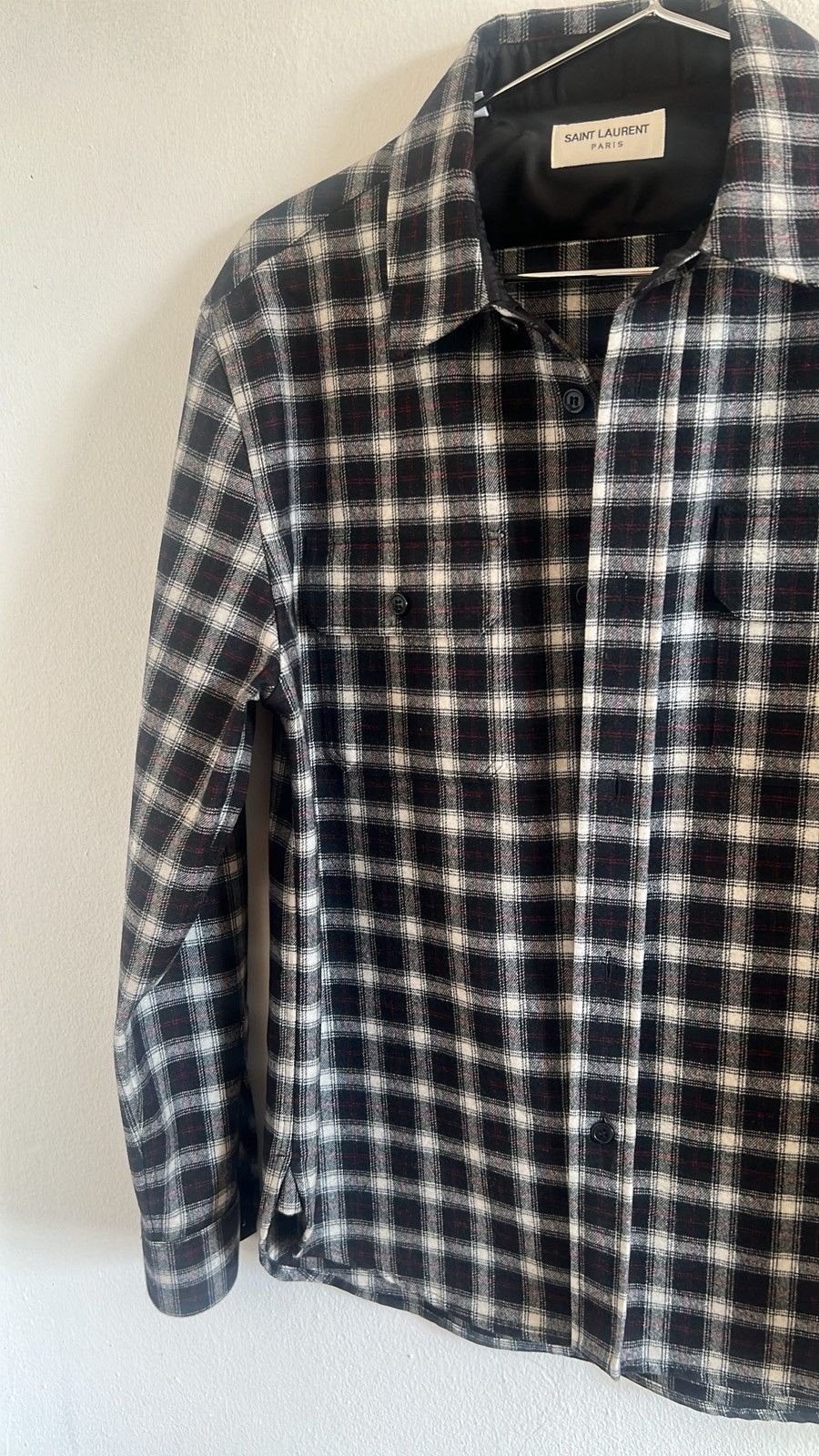 Saint Laurent Paris Saint Laurent Paris Pre-Fall 2020 Wool-Blend Overshirt Size US M / EU 48-50 / 2 - 2 Thumbnail