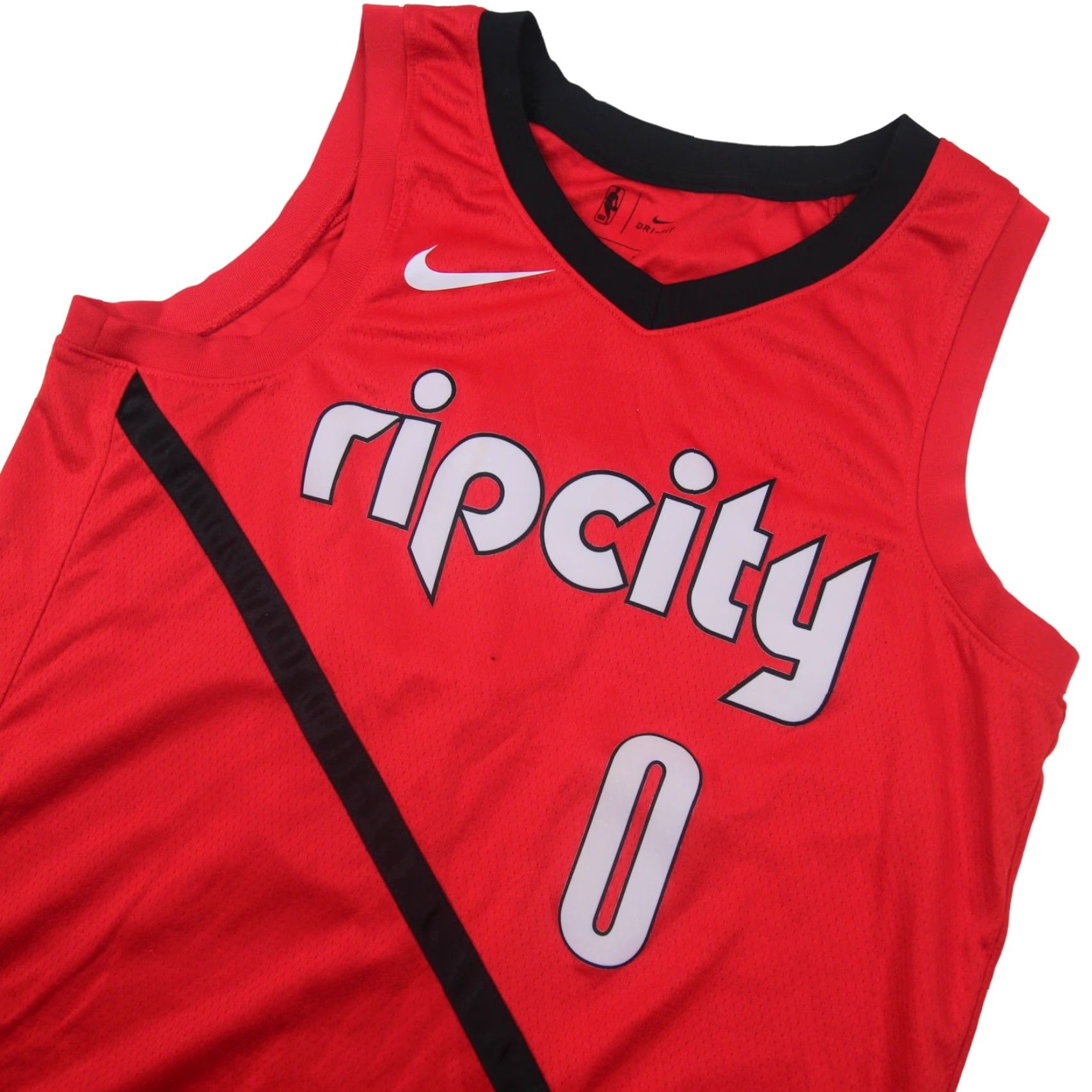 Nike Nike Portland Trail Blazers #0 Damian Lillard Swingman Jersey Men M Red Basketball Shirt Size US M / EU 48-50 / 2 - 2 Thumbnail