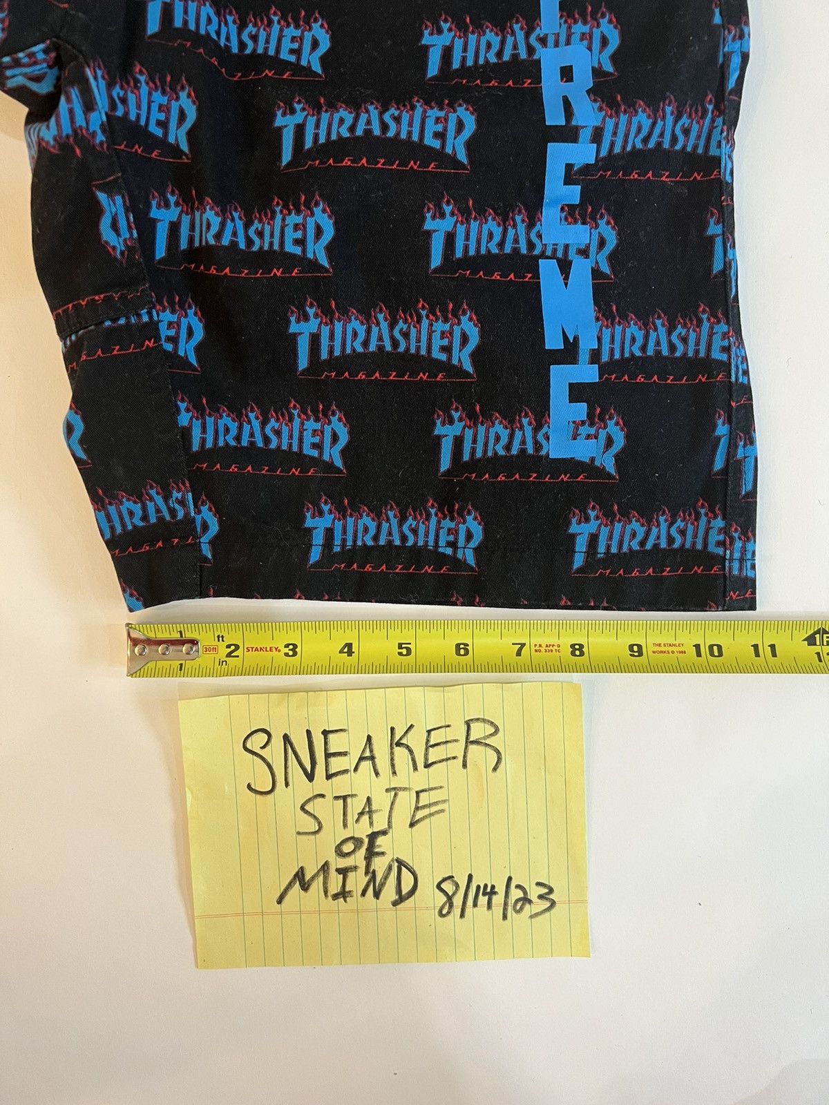 Supreme × Thrasher NEW Supreme x Thrasher Shorts Fire Black Blue Size Medium Size US 32 / EU 48 - 5 Thumbnail