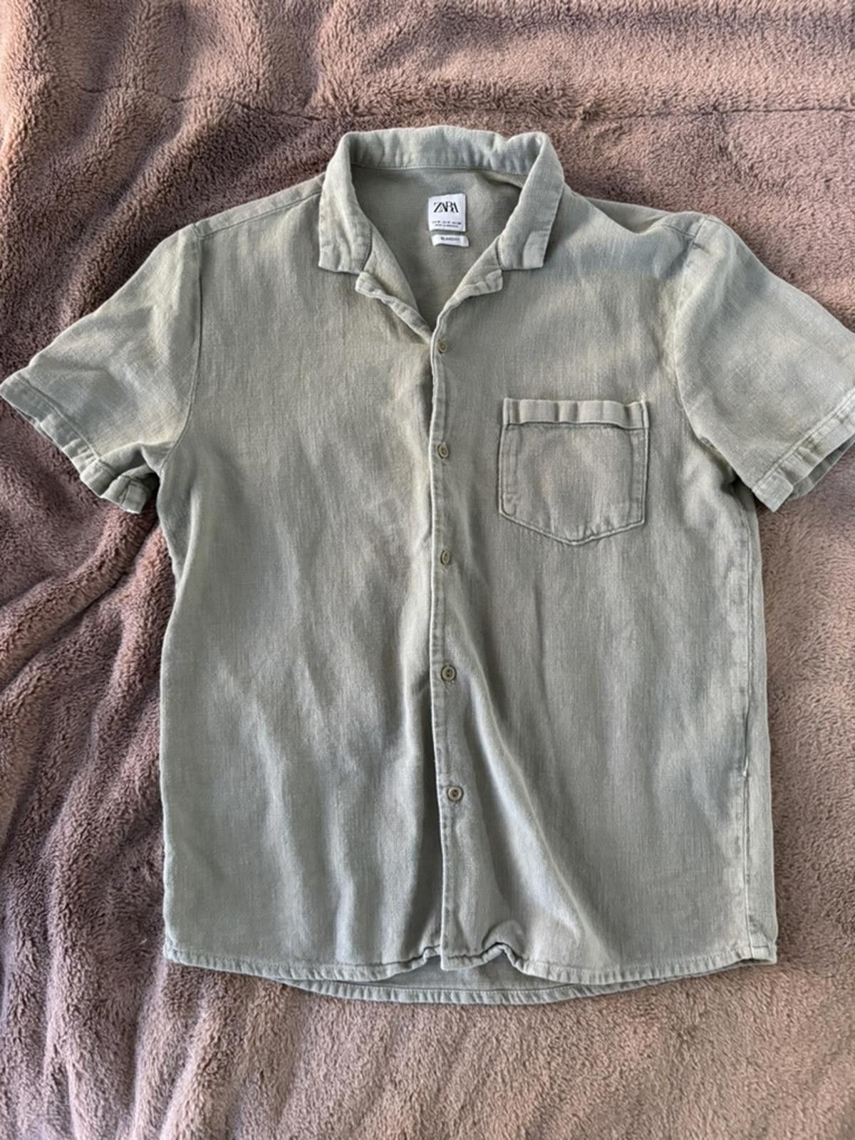 Zara Zara Relaxed Fit Short Sleeve Shirt Size US M / EU 48-50 / 2 - 1 Thumbnail