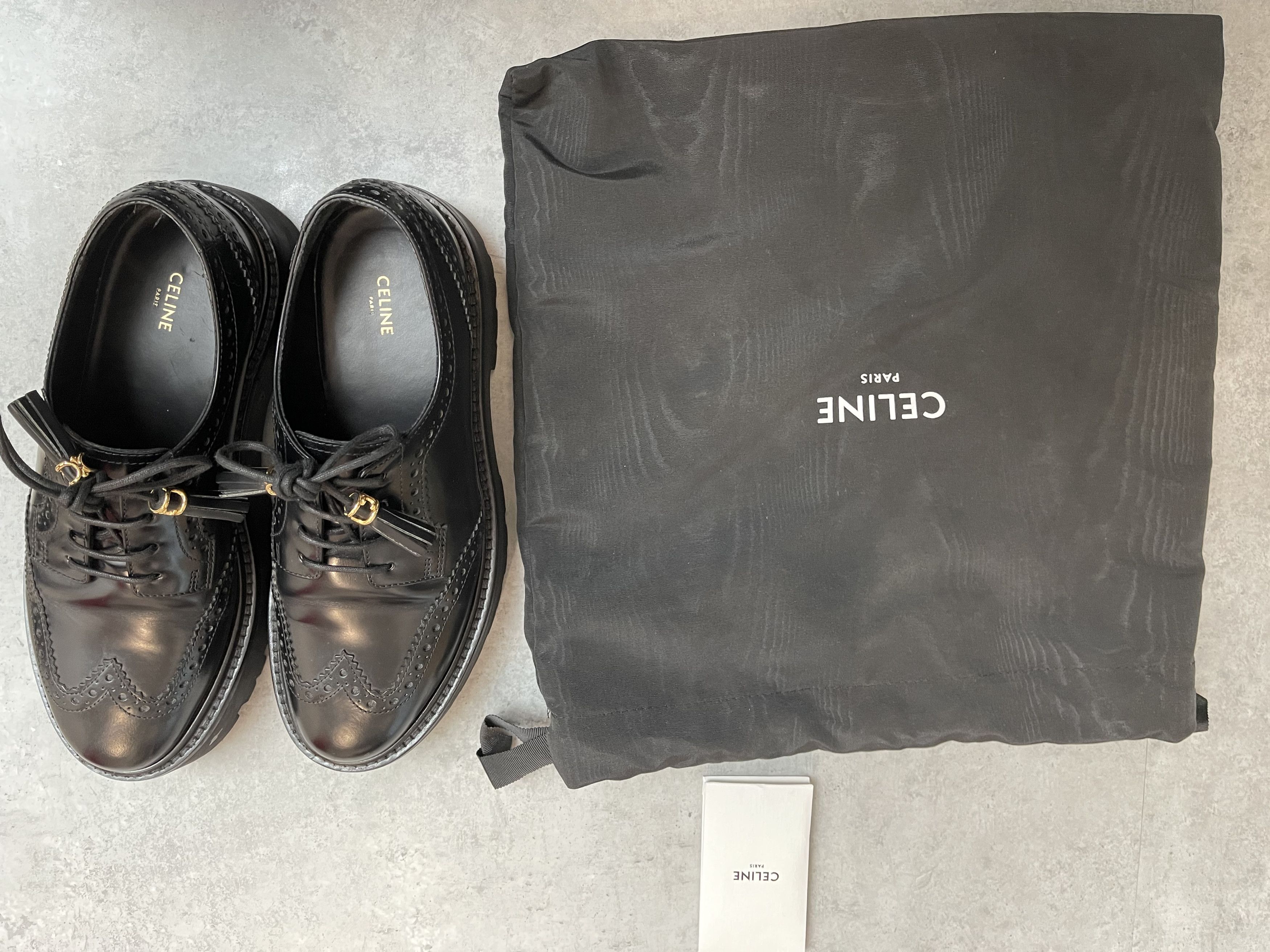 Celine Derby In Black Polished Bull Leather Size US 10 / IT 40 - 9 Thumbnail