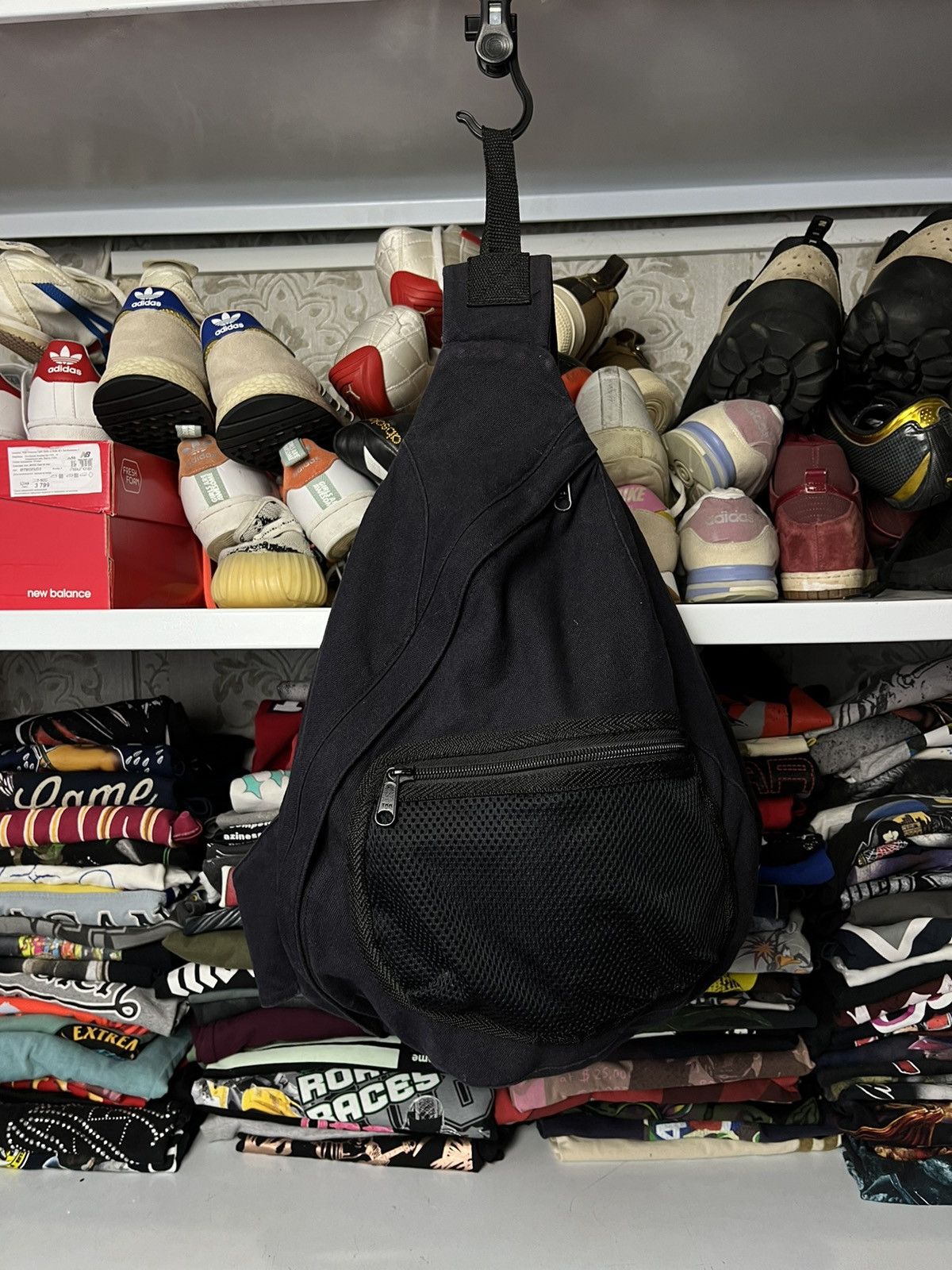 Other Vintage multi pocket Avantgarde black sling bag Y2K Size ONE SIZE - 1 Thumbnail