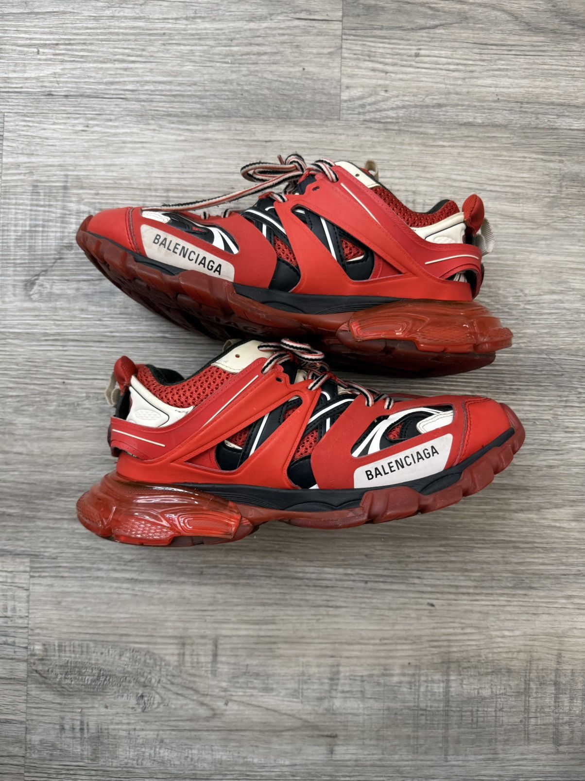Balenciaga Balenciaga Track Runner Clear Sole - Red Size US 8 / EU 41 - 3 Thumbnail