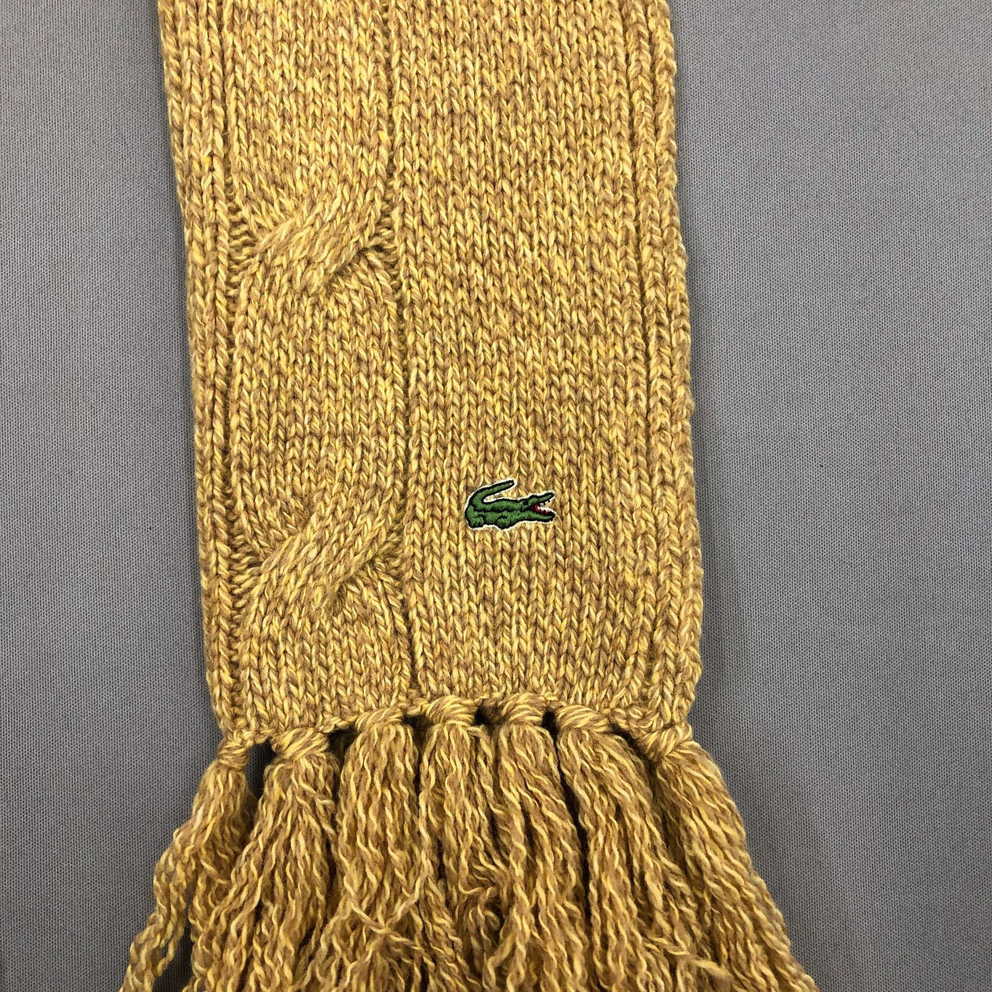 Lacoste Vintage Lacoste Scarf Muffler Knit Wool Scarves Size ONE SIZE - 5 Thumbnail