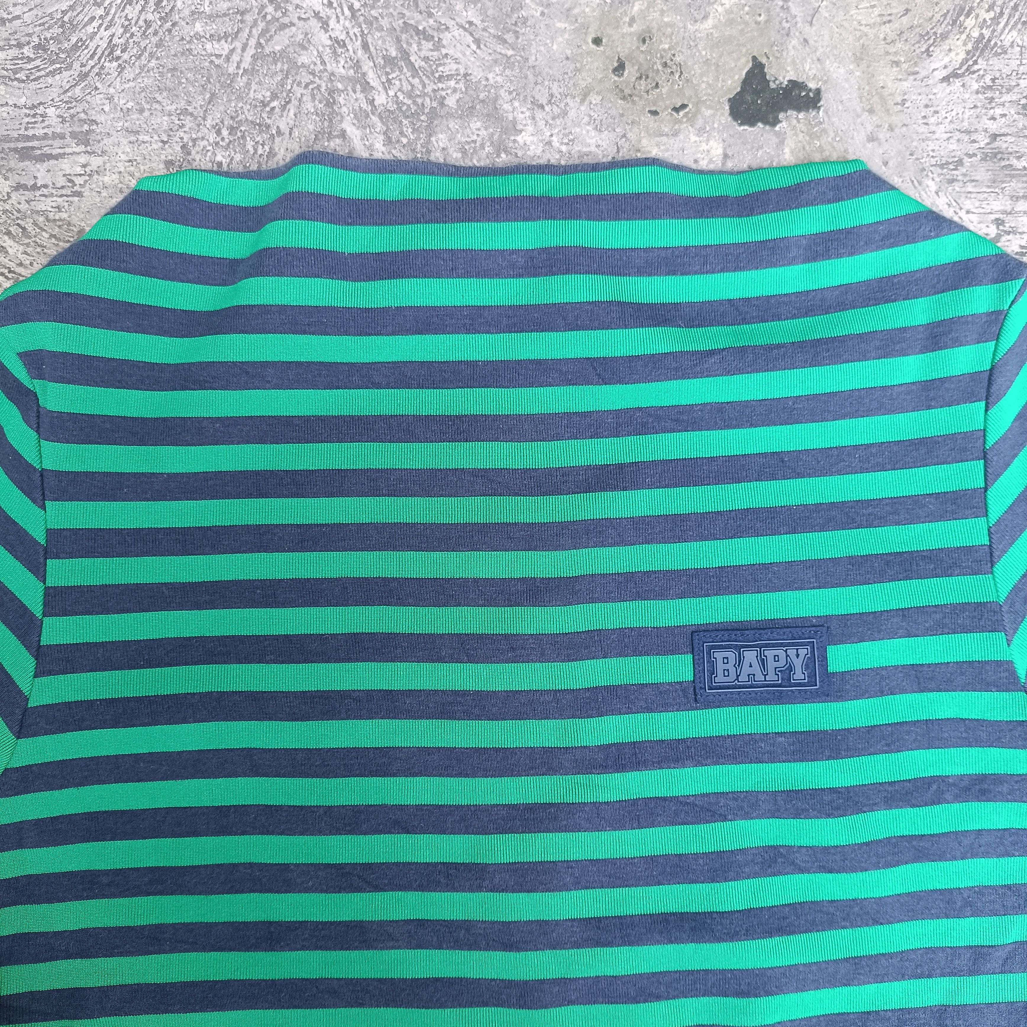 Bape Bapy By Bathing Ape Stripe Green Ls Tee Size M / US 6-8 / IT 42-44 - 3 Thumbnail