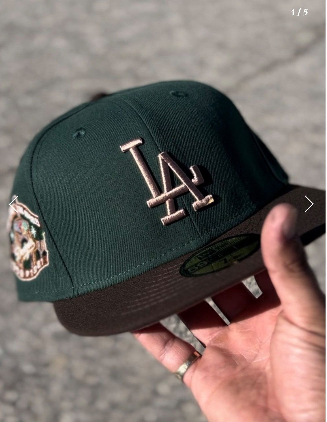 New Era 7 3/8 LA Dodgers 50th Anniversary Patch