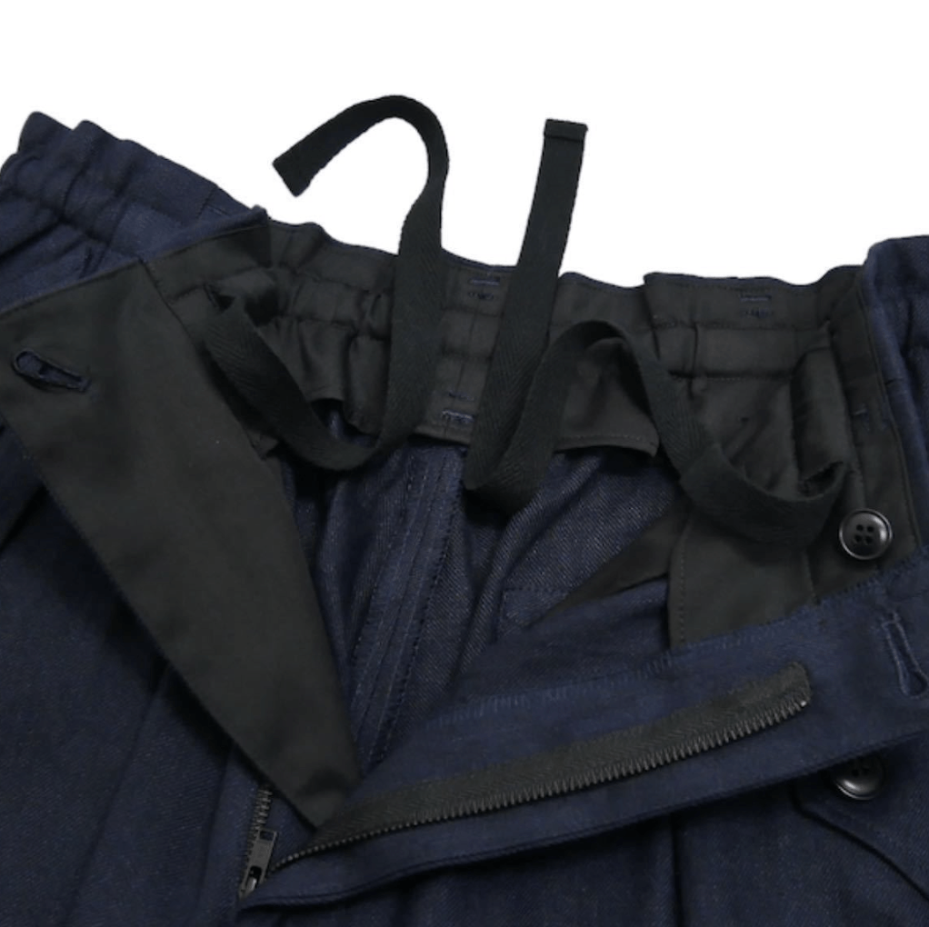 Yohji Yamamoto B Yohji Yamamoto - Hem Loops Military pants NAVY LINEN Size US 28 / EU 44 - 6 Thumbnail