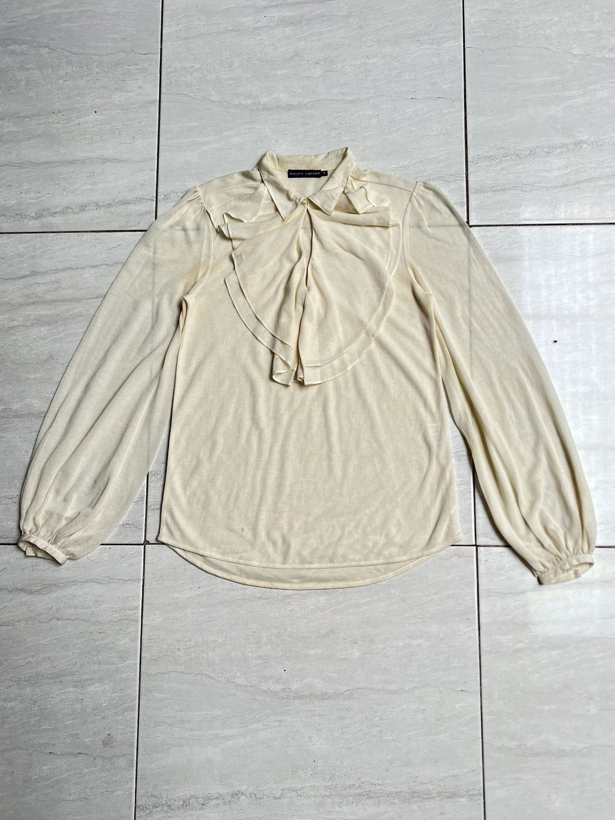 Ralph Lauren RALPH LAURENT Cream Shirt Size XS / US 0-2 / IT 36-38 - 1 Thumbnail