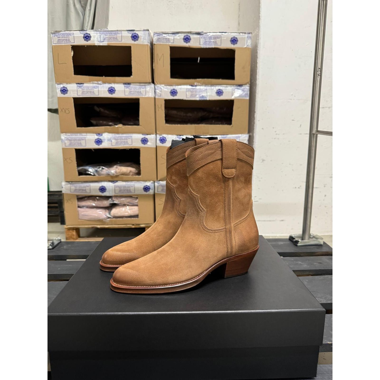Saint Laurent Paris o1alsimx924 Q:3 / 669290 Suede Bootie in Brown 40 Size US 7 / EU 40 - 6 Thumbnail