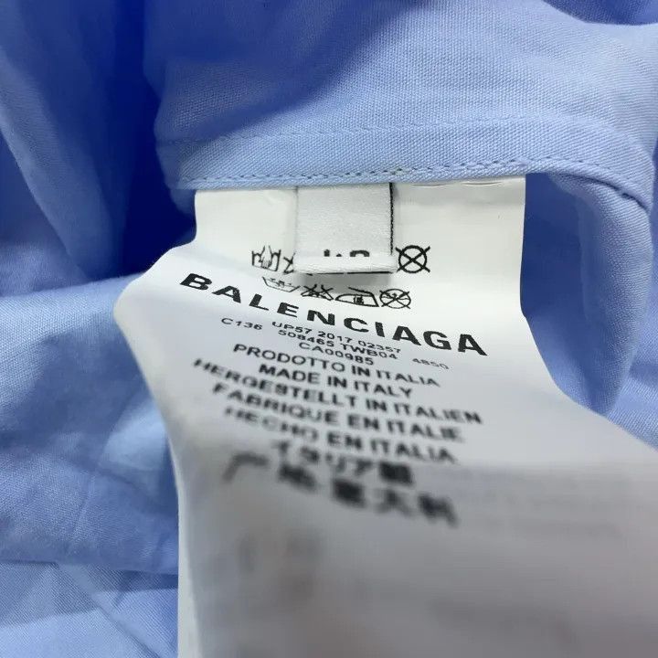 Balenciaga Balenciaga Balenciaga Blue Casual Long Sleeve Shirt -2507 Size US M / EU 48-50 / 2 - 3 Thumbnail