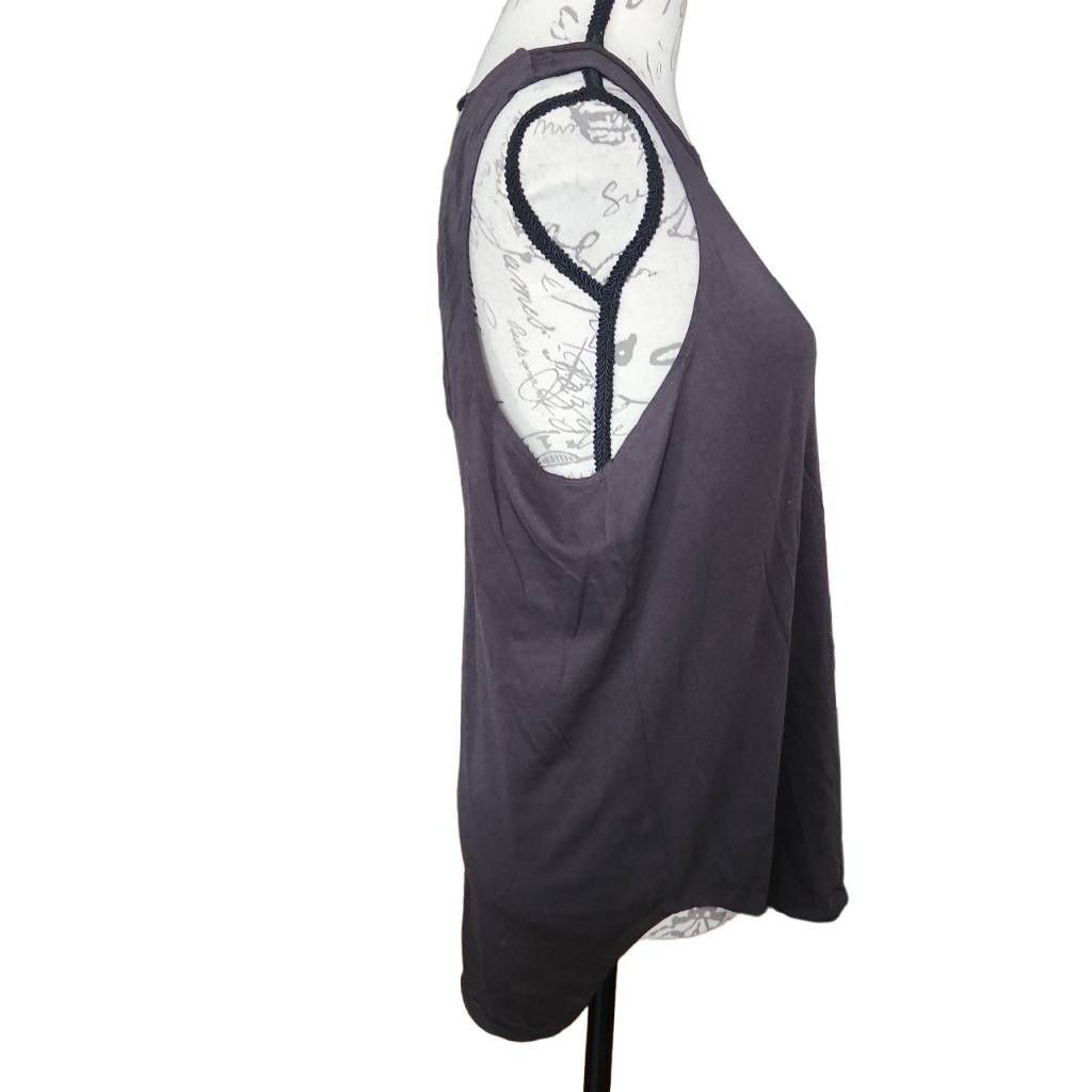 Chaser Brand Chaser Ladies Size Medium Charcoal Black V-Back Hi Lo Muscle Size M / US 6-8 / IT 42-44 - 2 Thumbnail