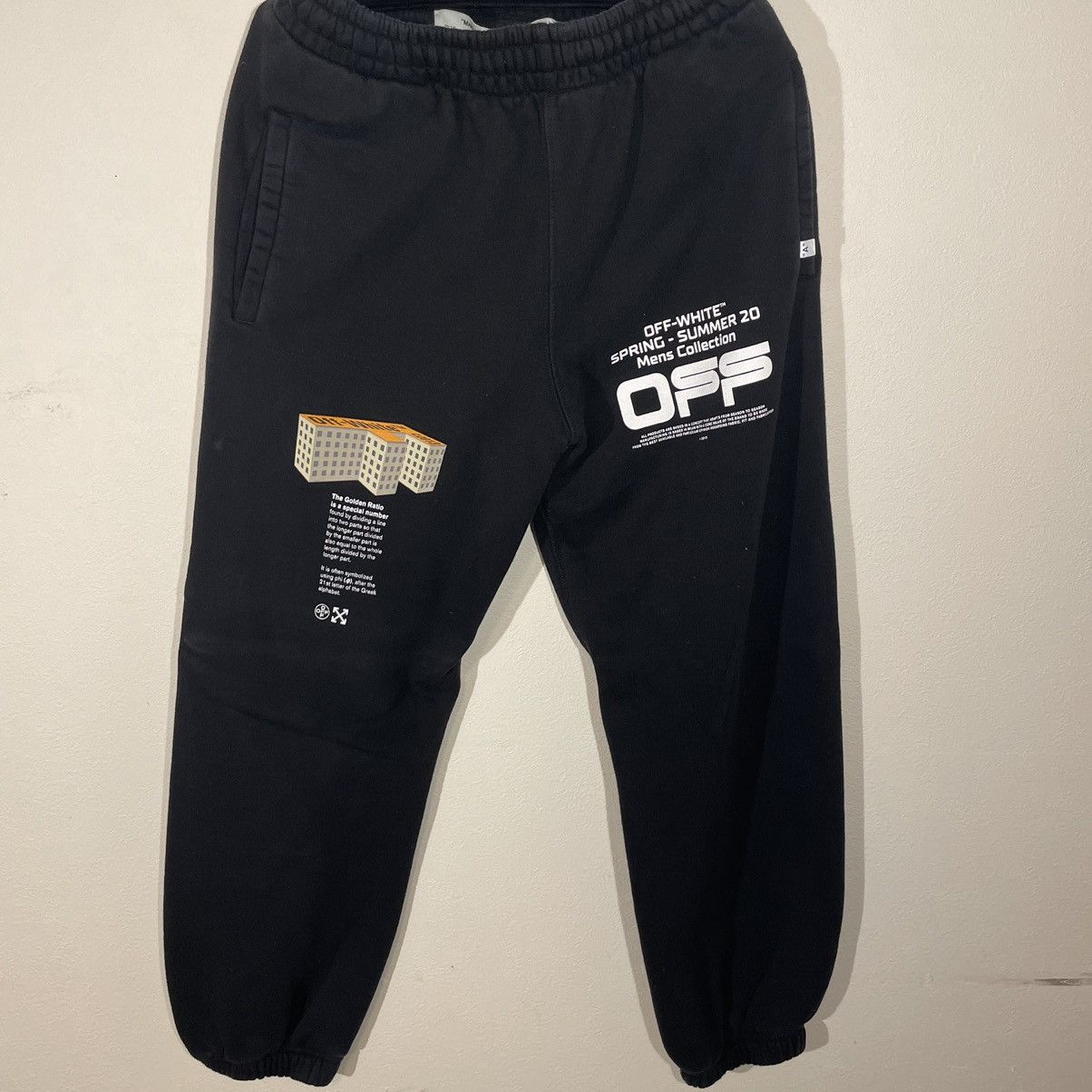 image of Off White Off-White Spring-Summer 20 Sweapants in Black, Men's (Size 28)