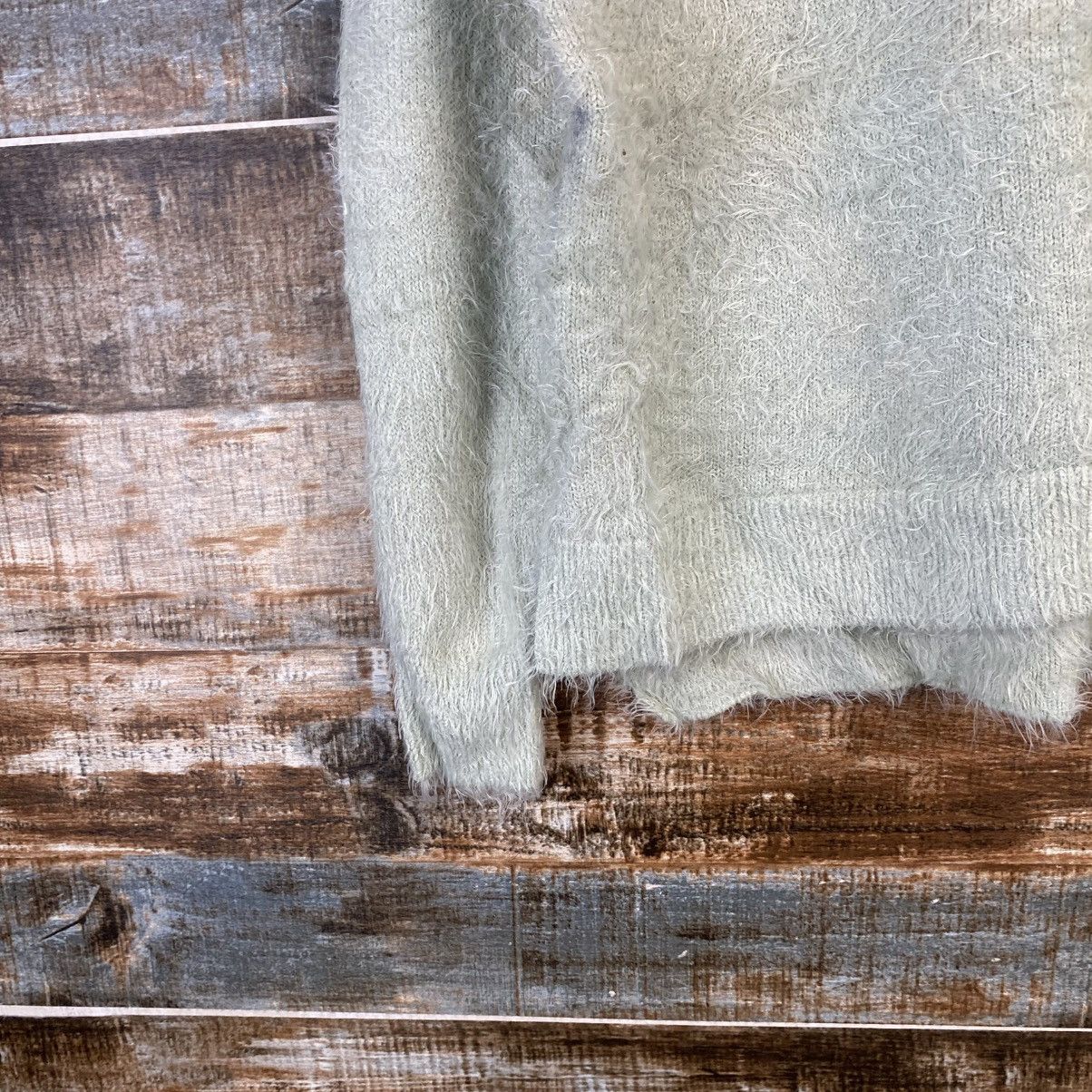 Japanese Brand D Bou Jeloud faded Light Green shaggy Mohair Knitwear#c1046 Size M / US 6-8 / IT 42-44 - 7 Thumbnail