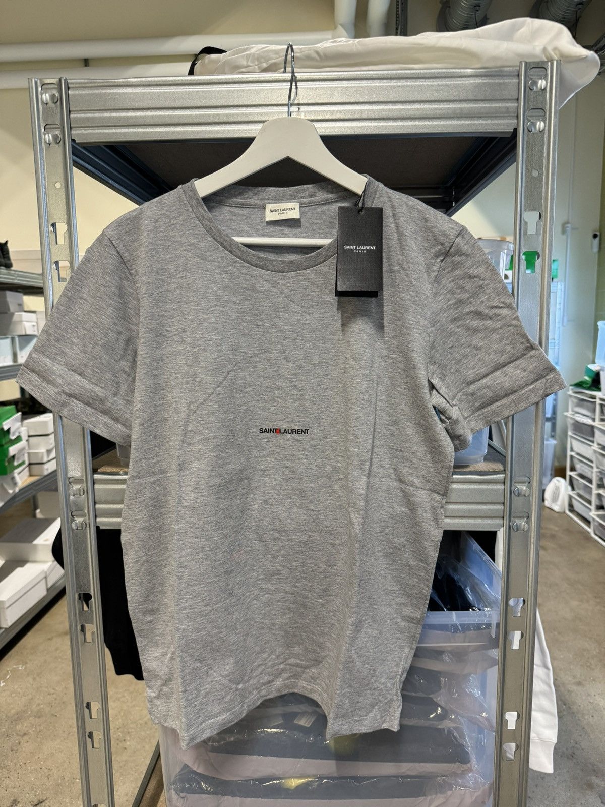 Saint Laurent Paris Saint Laurent Logo T-Shirt NEW 550$ Size US S / EU 44-46 / 1 - 1 Thumbnail