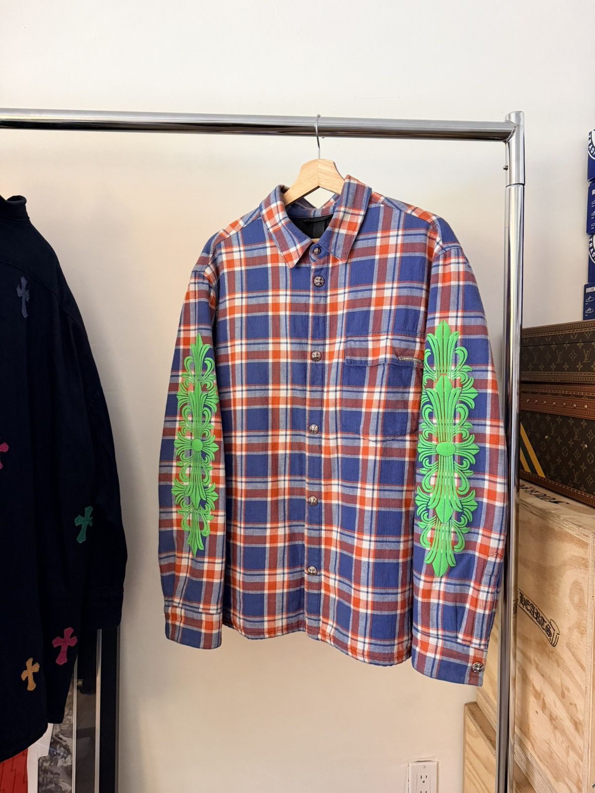 Chrome Hearts Chrome Heart Padded Flannel Button Up XL Size US XL / EU 56 / 4 - 1 Thumbnail