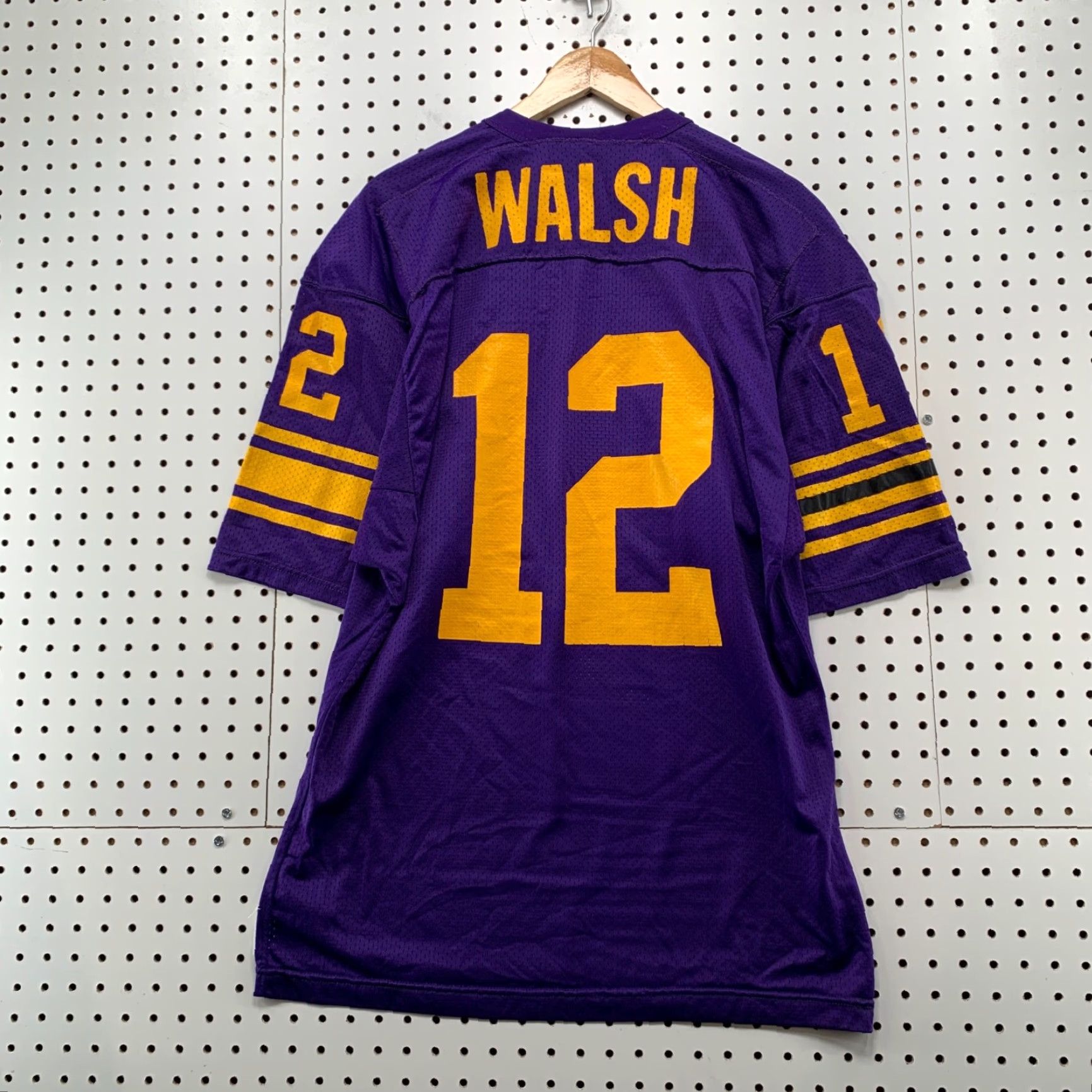 Russell Athletic VINTAGE 70s Russell Athletic Football Jersey Mens Large Purple Graphic Print #12 Walsh USA Size US L / EU 52-54 / 3 - 2 Thumbnail