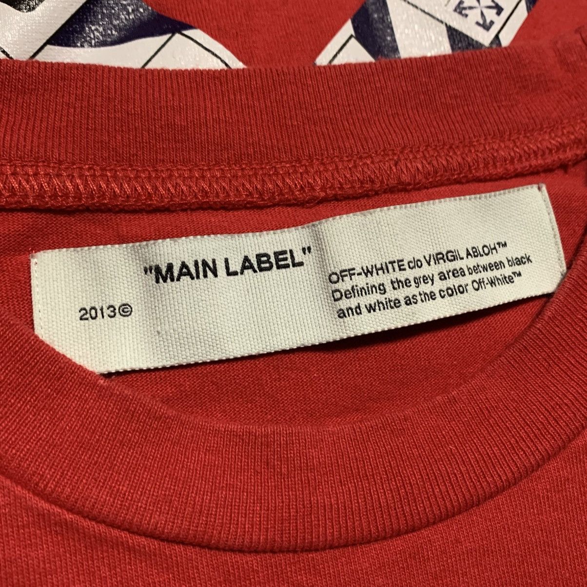 Off-White Off White Medium Airport Arrows Red Tee Virgil Abloh Size US M / EU 48-50 / 2 - 6 Thumbnail
