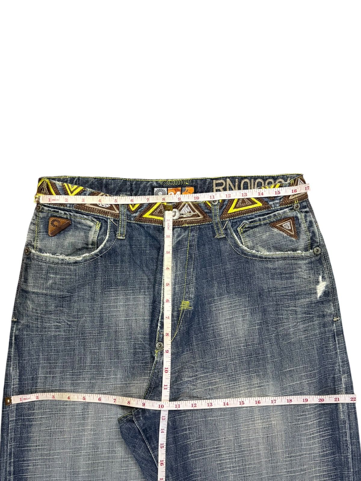 Akademiks × Japanese Brand Vintage Akademiks Diamond Embroidered Wide Leg Baggy Jeans Size US 34 / EU 50 - 13 Thumbnail
