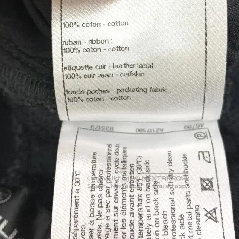Chanel Chanel Black Cotton Wide Leg Jeans . Size 22" - 8 Thumbnail