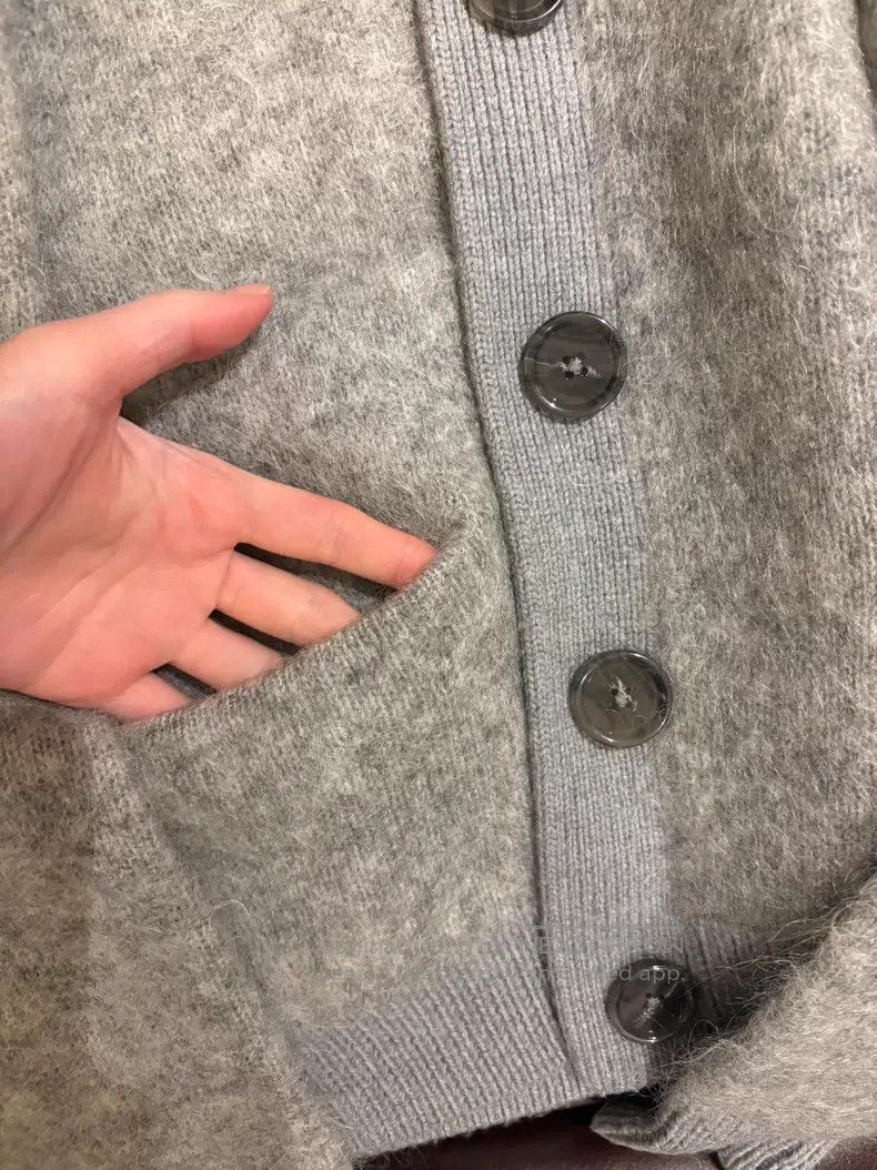 Acne Studios Acne Studios Mohair Open-Front Sweater, Grey Size XXS / US 00 / IT 34 - 1 Thumbnail