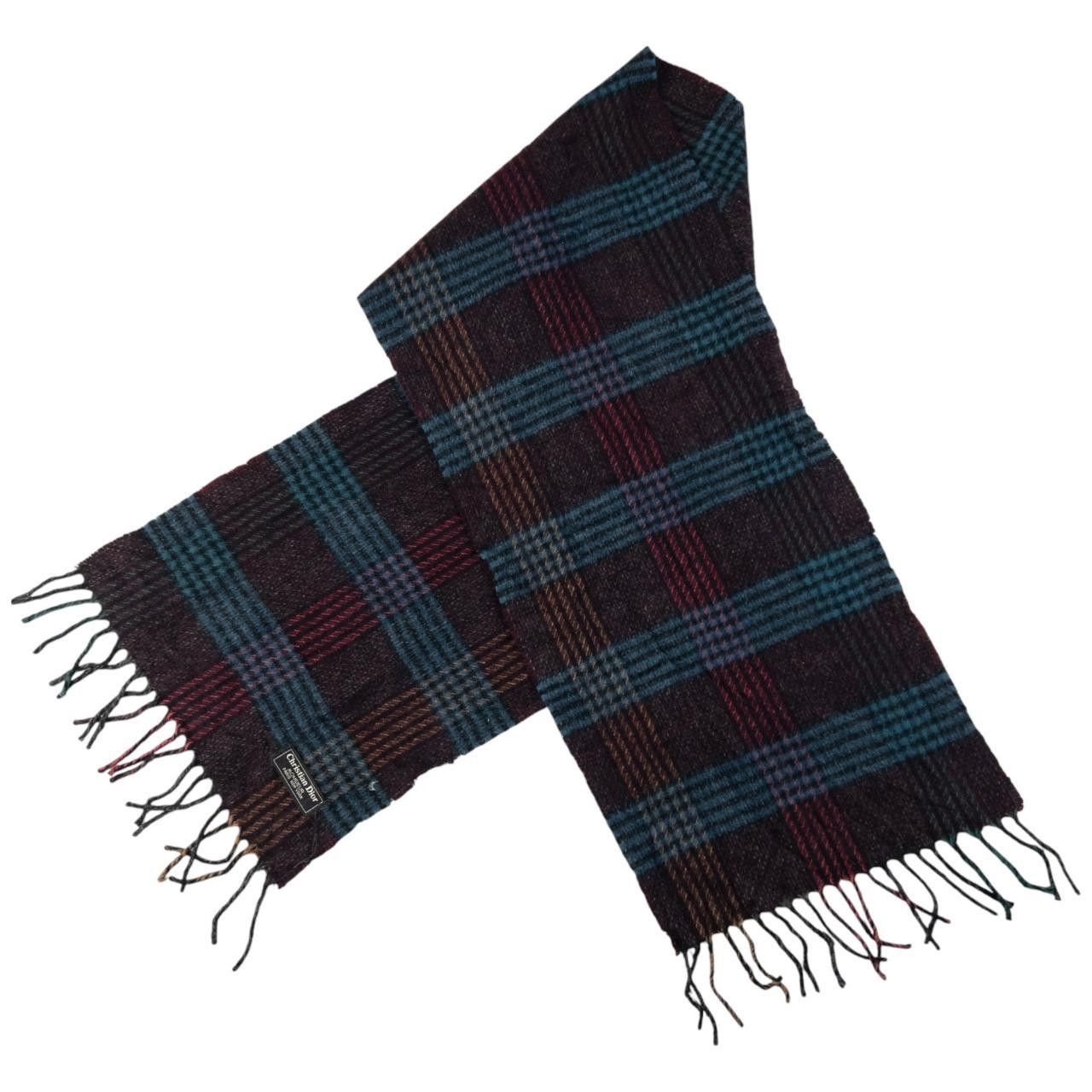 Dior Vintage Dior Tartan Tassel Scarf Size ONE SIZE - 4 Thumbnail