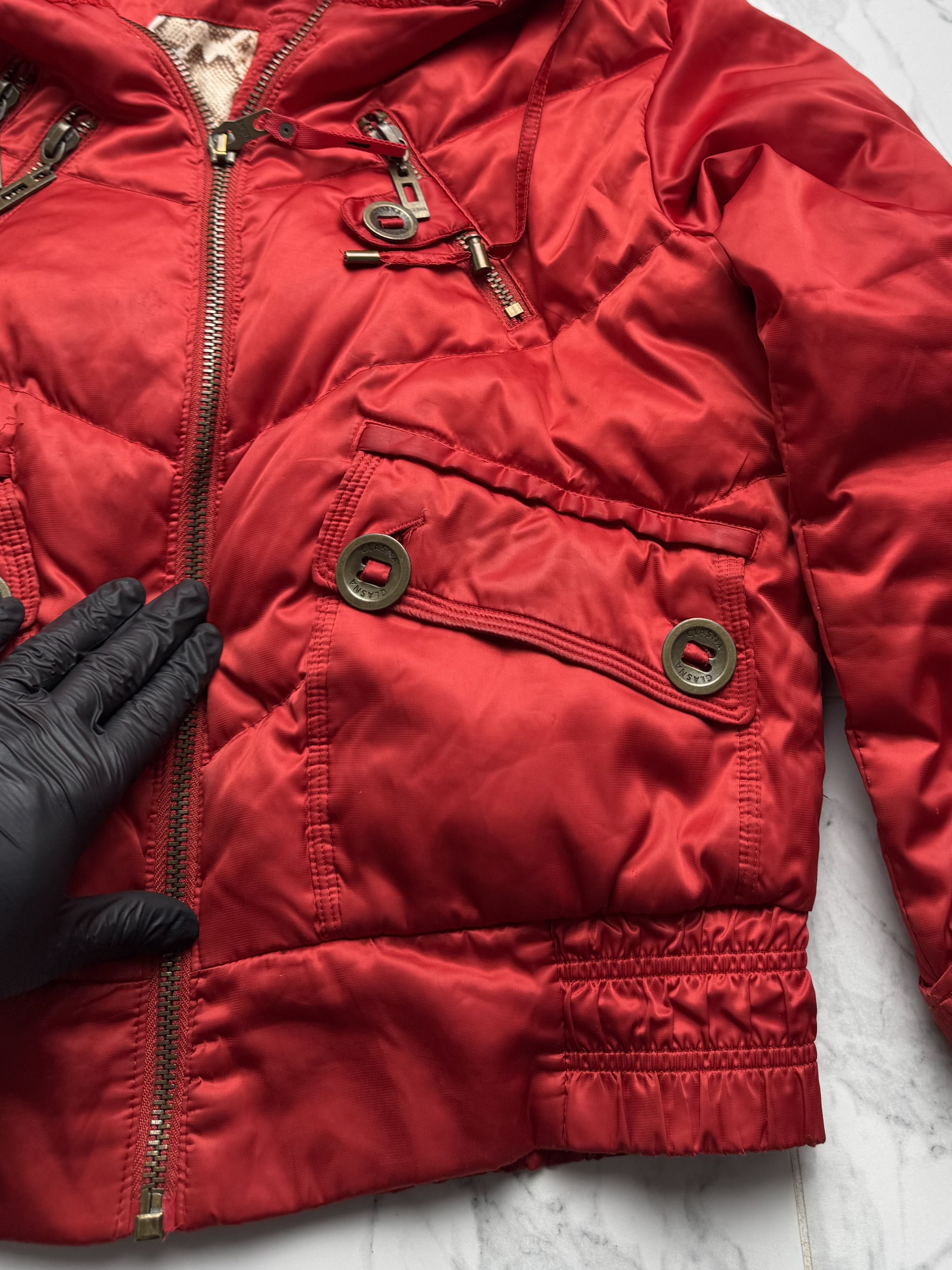 Vintage Vintage Red Puffer Jacket Women's Hooded Quilted Winter Coat Size L / US 10 / IT 46 - 8 Thumbnail