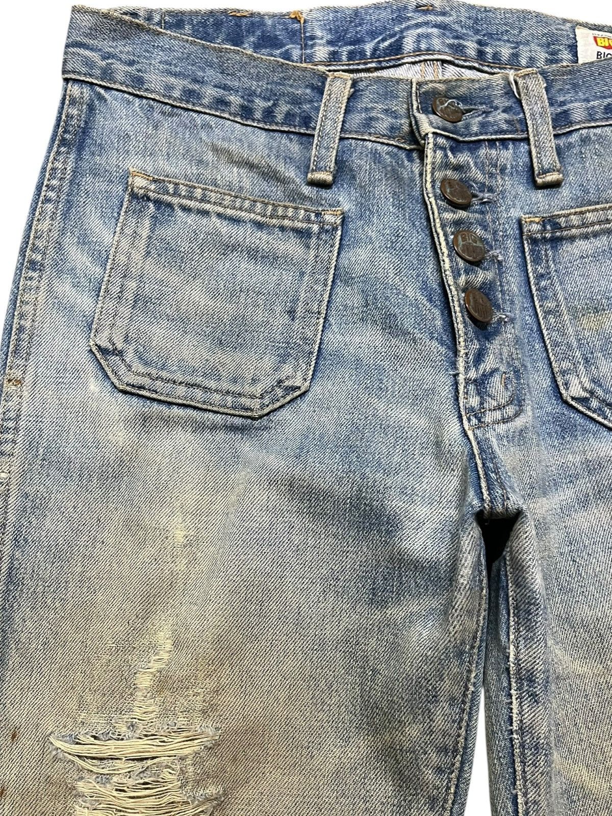Big John Vintage Big John Flare Bell Bottom Mudwash Distressed Denim Size US 28 / EU 44 - 5 Thumbnail