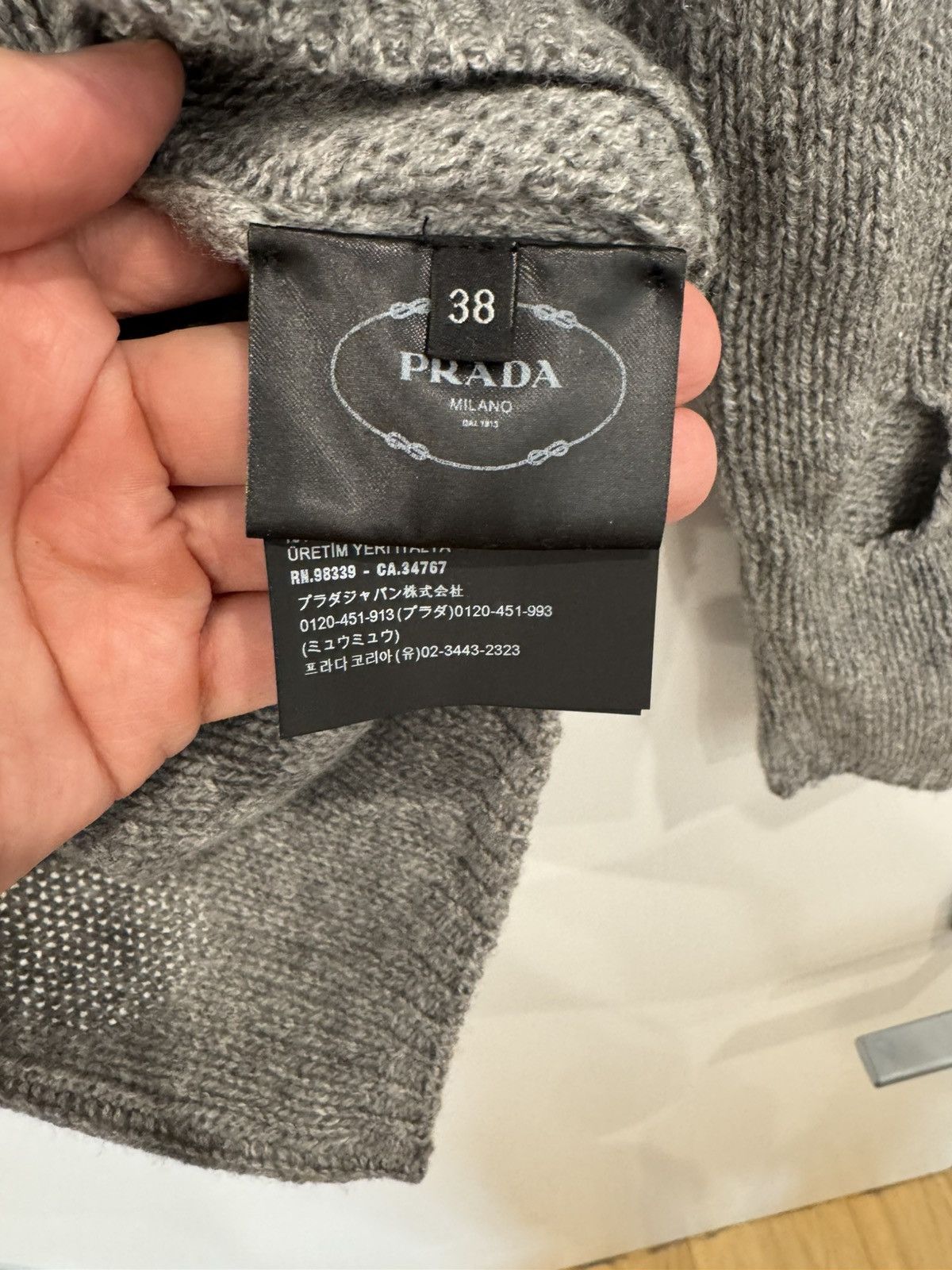 Prada Prada Shetland Wool Turtleneck Sweater decorative holes Size XS / US 0-2 / IT 36-38 - 5 Thumbnail