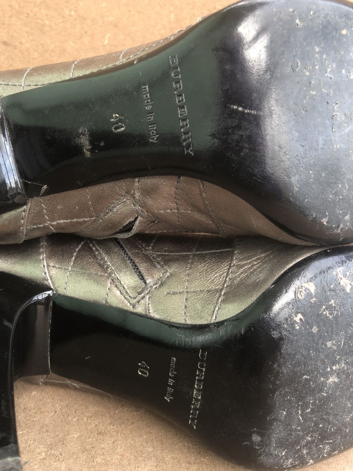 Burberry Rurberry Grey Leather Women’s Boots Size 40 Size US 10 / IT 40 - 10 Thumbnail