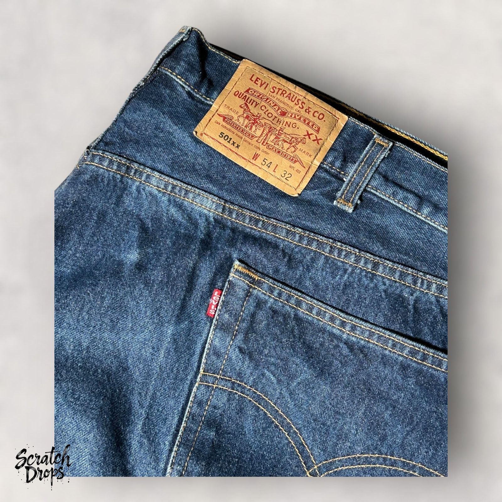 Levi's Vintage Levi’s 501xx Shrink-to-Fit Jeans Y2K USA W54 L32 501 Size US 38 / EU 54 - 9 Thumbnail