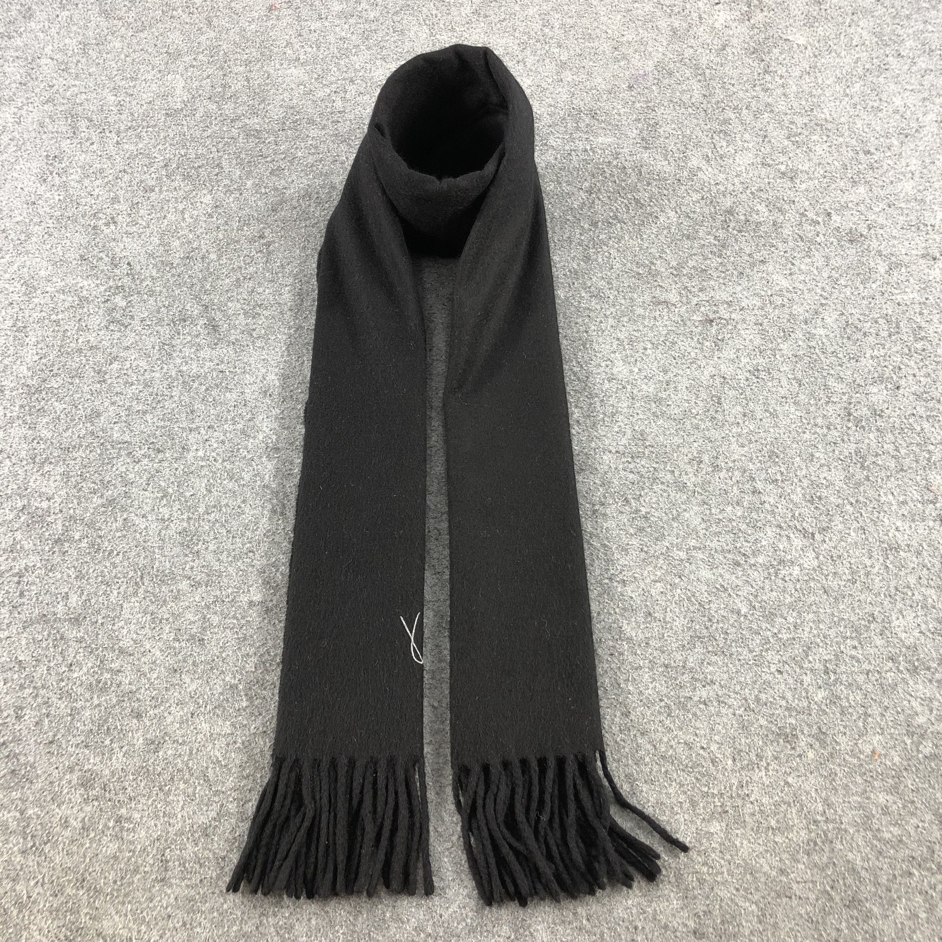 Kenzo Kenzo Plain Black Cashmere Scarf Muffler V646 Size ONE SIZE - 1 Thumbnail