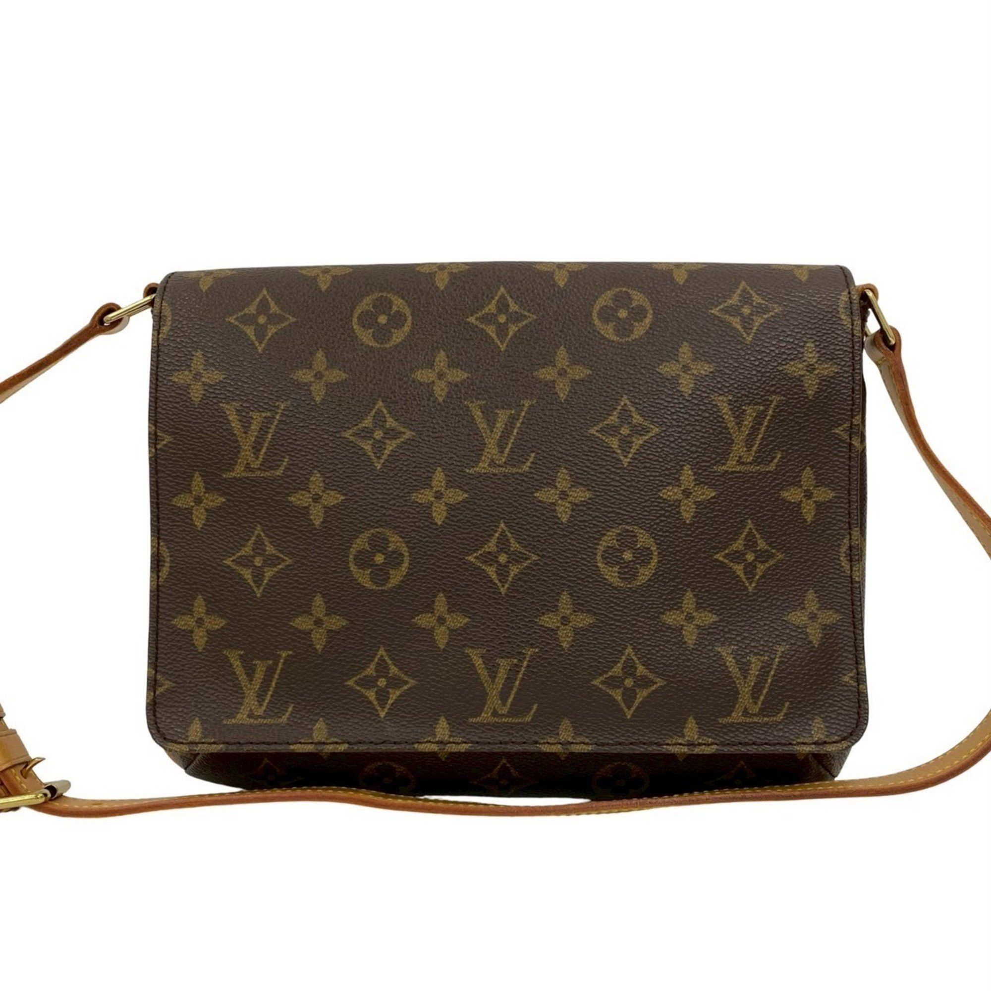 Louis Vuitton LOUIS VUITTON Musette Tango Monogram Leather Semi-Shoulder Bag, Brown, 40387 Size ONE SIZE - 1 Thumbnail