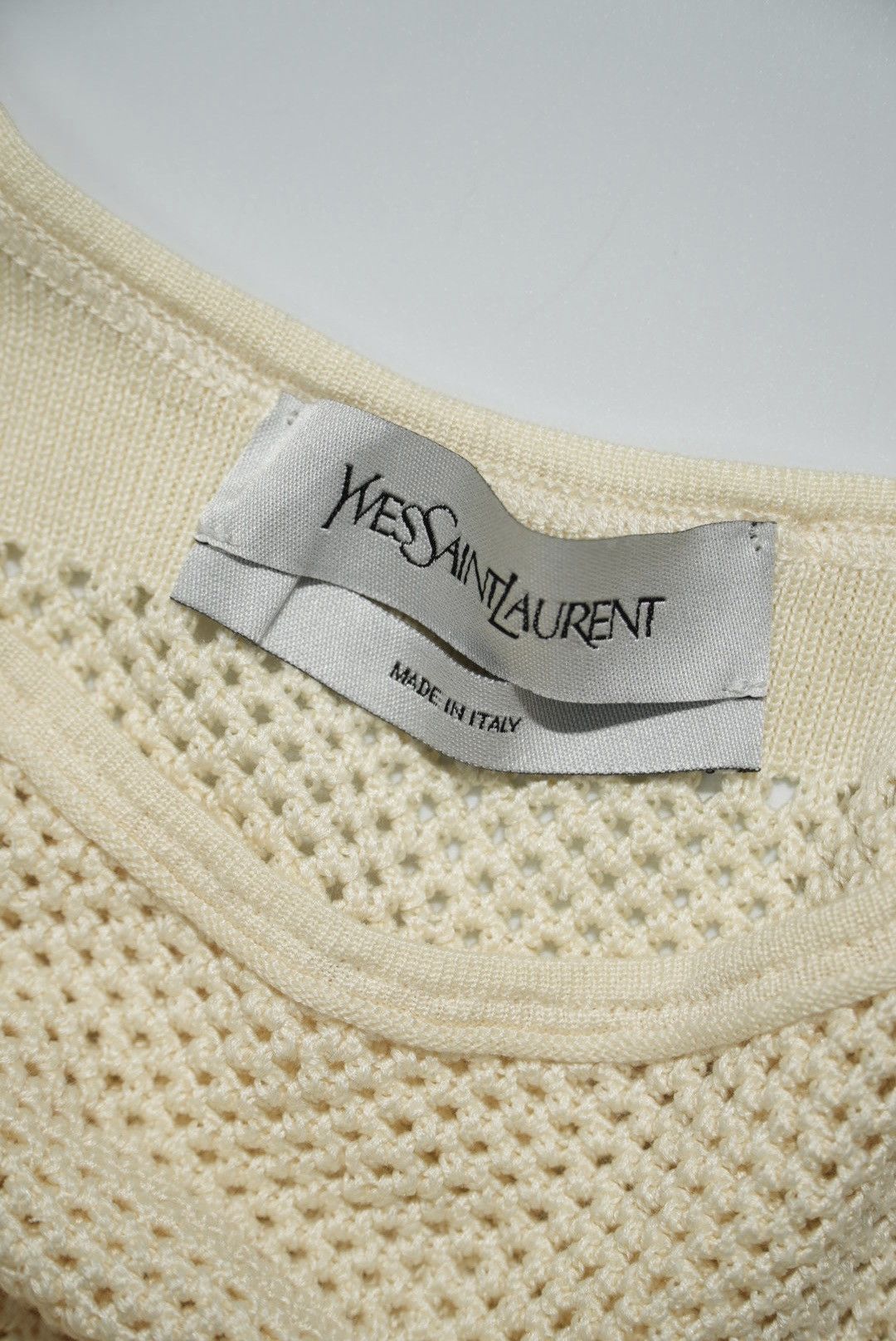 Yves Saint Laurent Yves Saint Laurent Beige Mesh Knit Tank Top Size US M / EU 48-50 / 2 - 6 Thumbnail