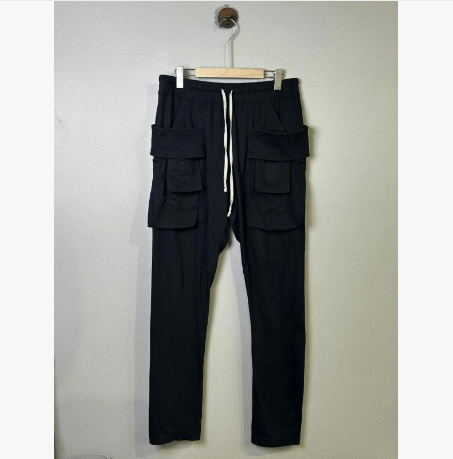 Rick Owens Drkshdw Rick Owens DRKSHDW Black Cargo Pants Men's Size M Size US 28 / EU 44 - 3 Thumbnail