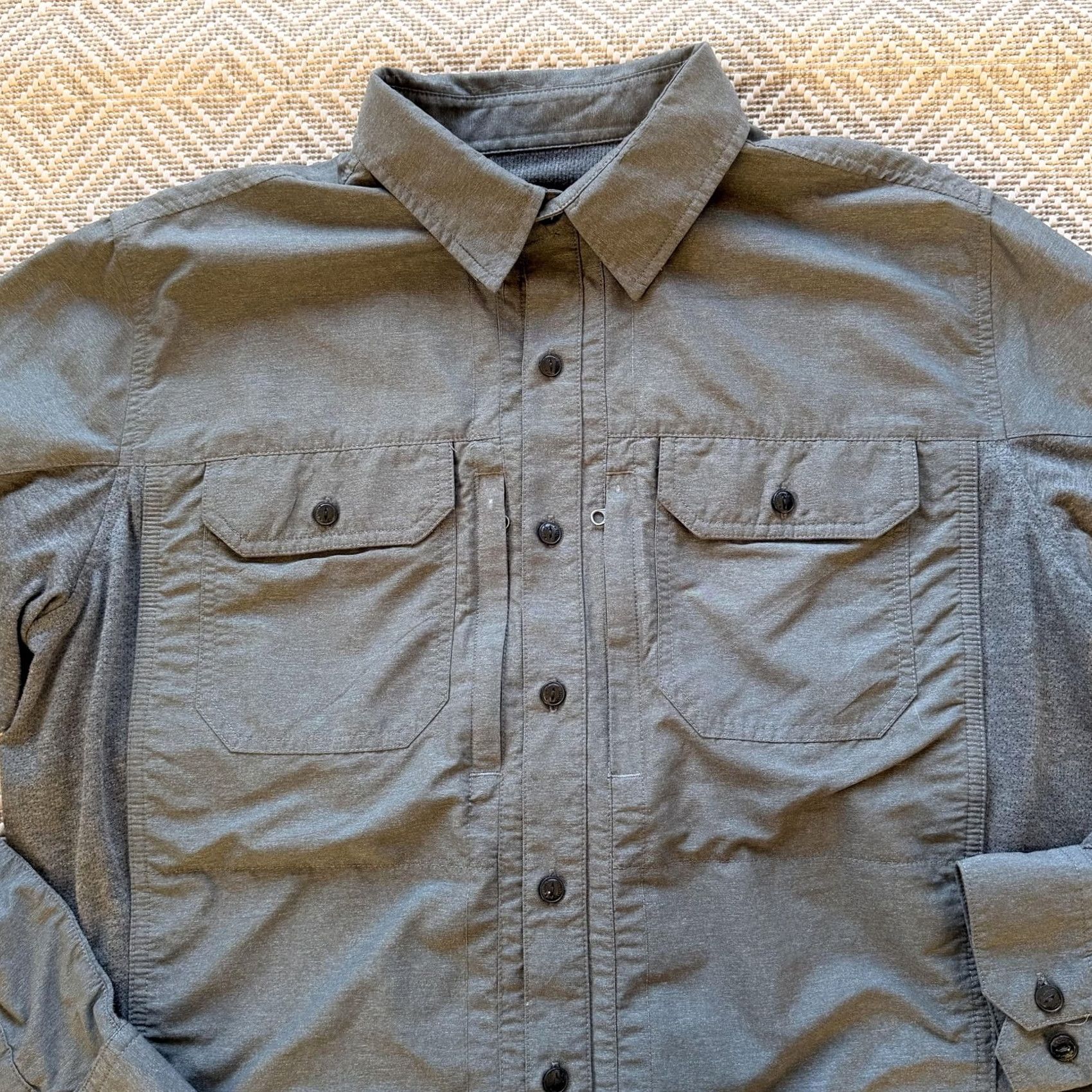 Vintage KÜHL Shirt Mens M Gray Long Sleeve Button Front Hiking Performance Size US M / EU 48-50 / 2 - 6 Thumbnail