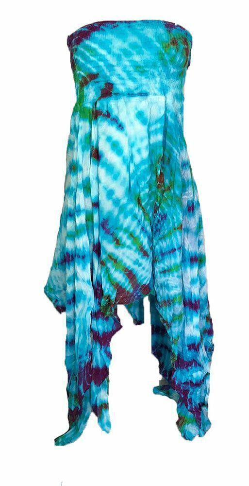 Designer Pre Owned Blue Hand Made Dress L Size L / US 10 / IT 46 - 1 Thumbnail