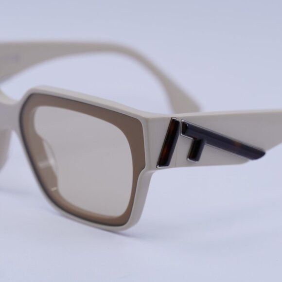 Fendi 🕶️ New Fendi FE40099I 57E Sunglasses - Beige Frame, Brown Size ONE SIZE - 5 Thumbnail