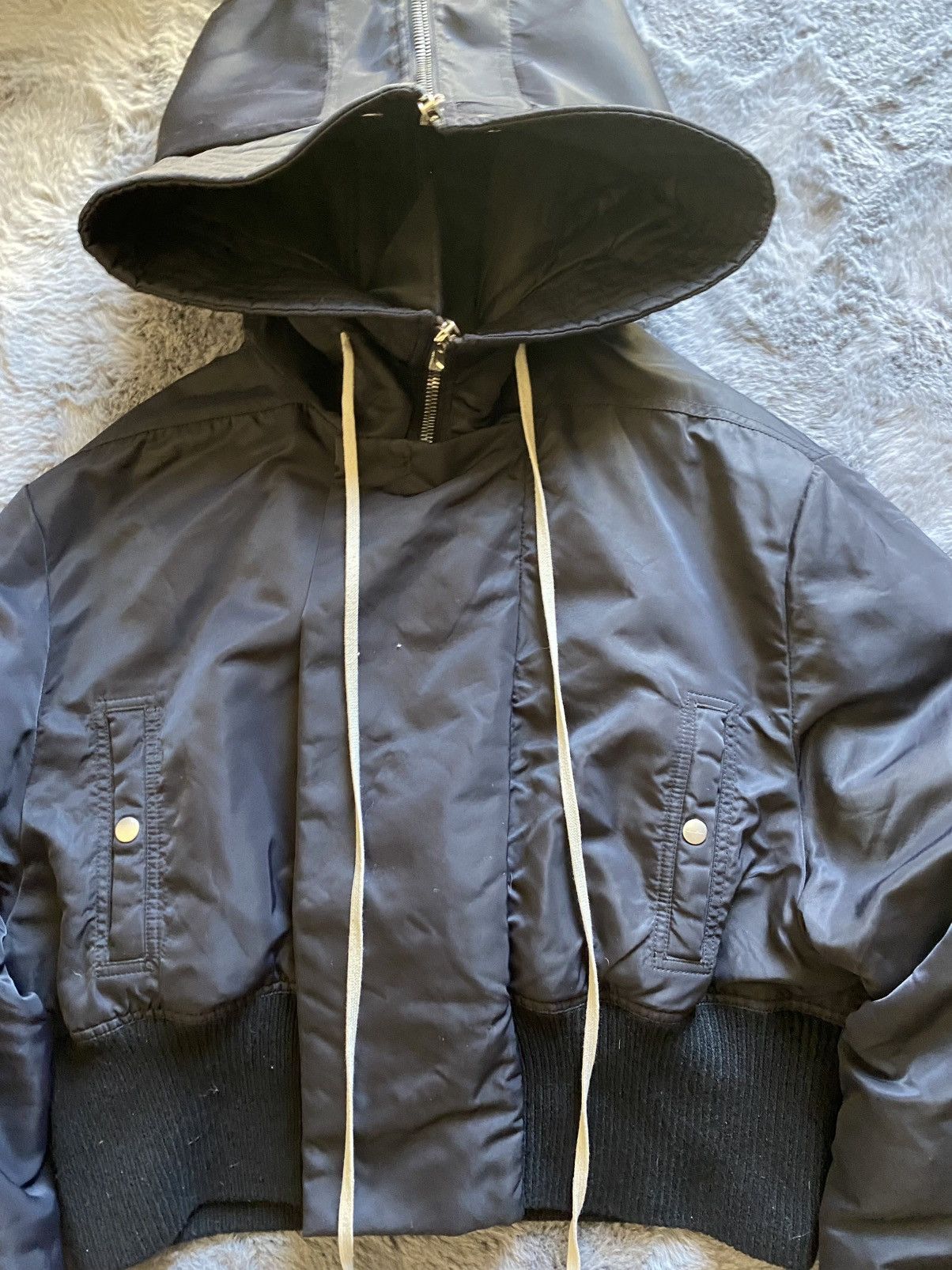 Rick Owens Rick Owens F/W 23 Luxor Cropped Flight Bomber Jacket Size US S / EU 44-46 / 1 - 3 Thumbnail